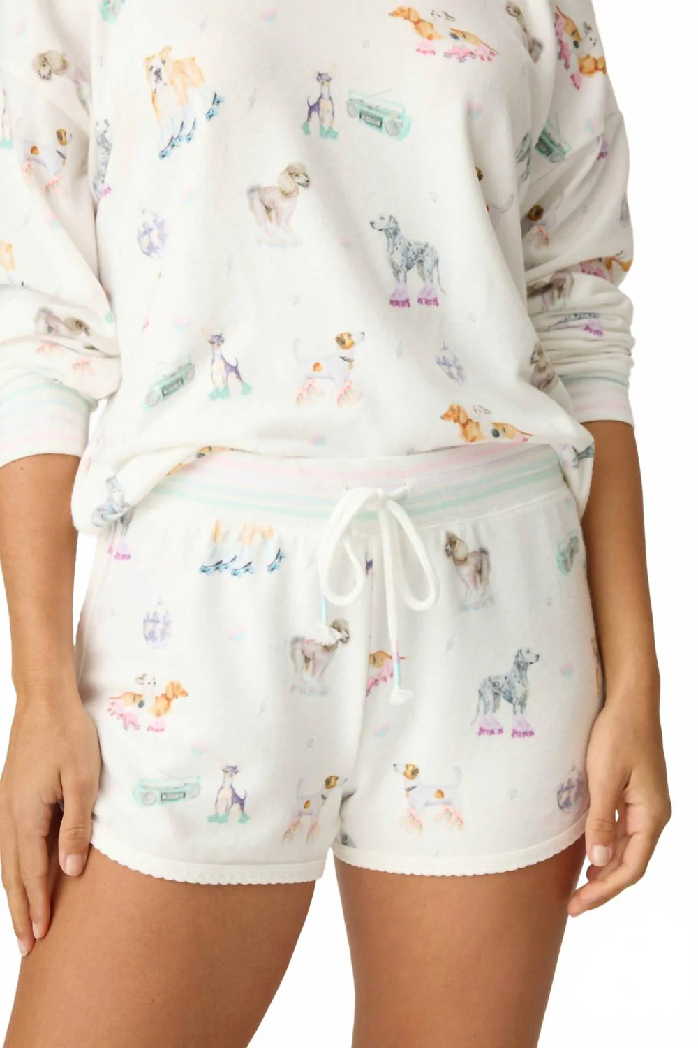 Roll With It Lounge Shorts In Ivory - Image 4
