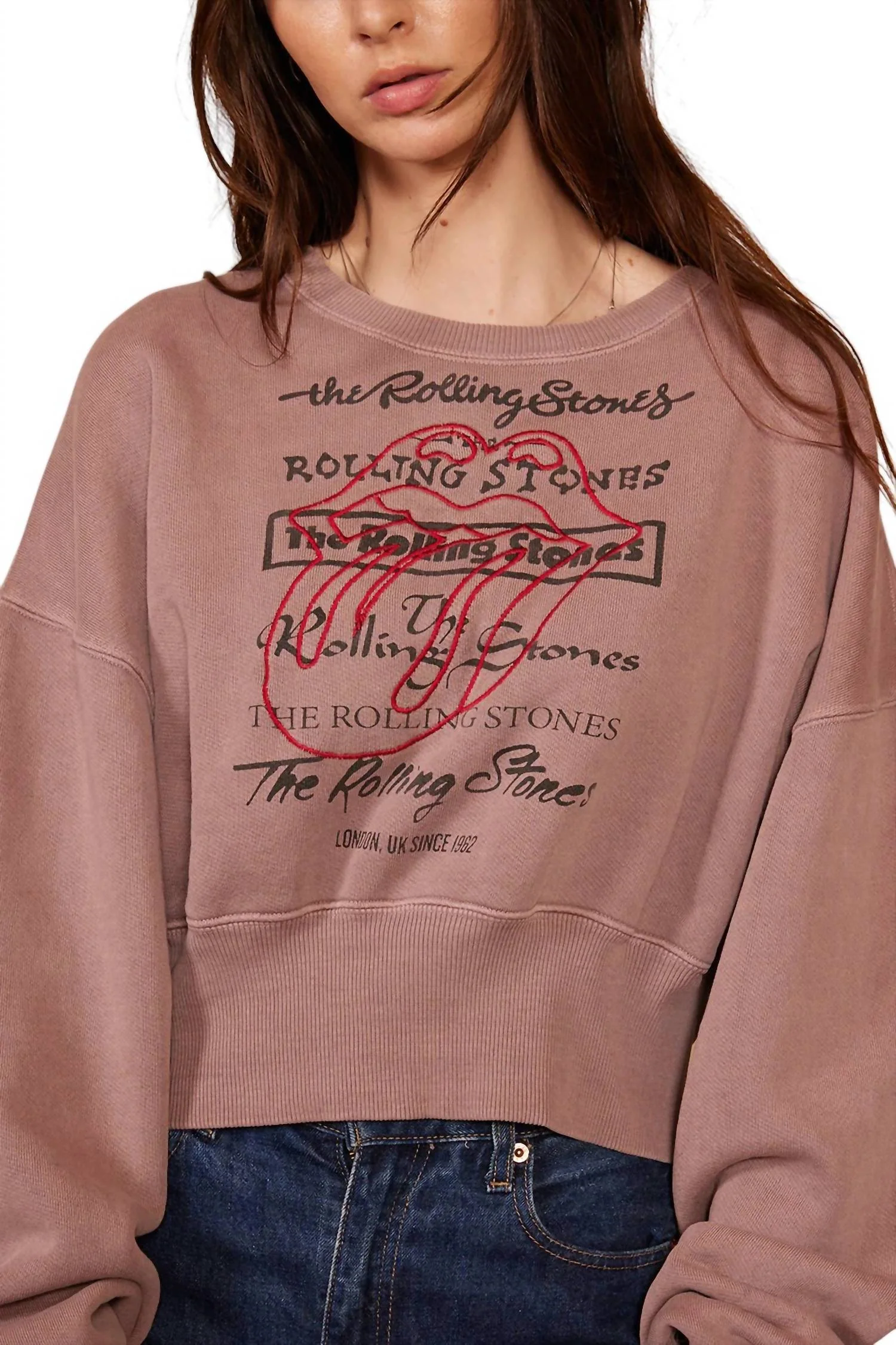 Rolling Stones London 1962 Sweatshirt In Desert Rose - Image 4