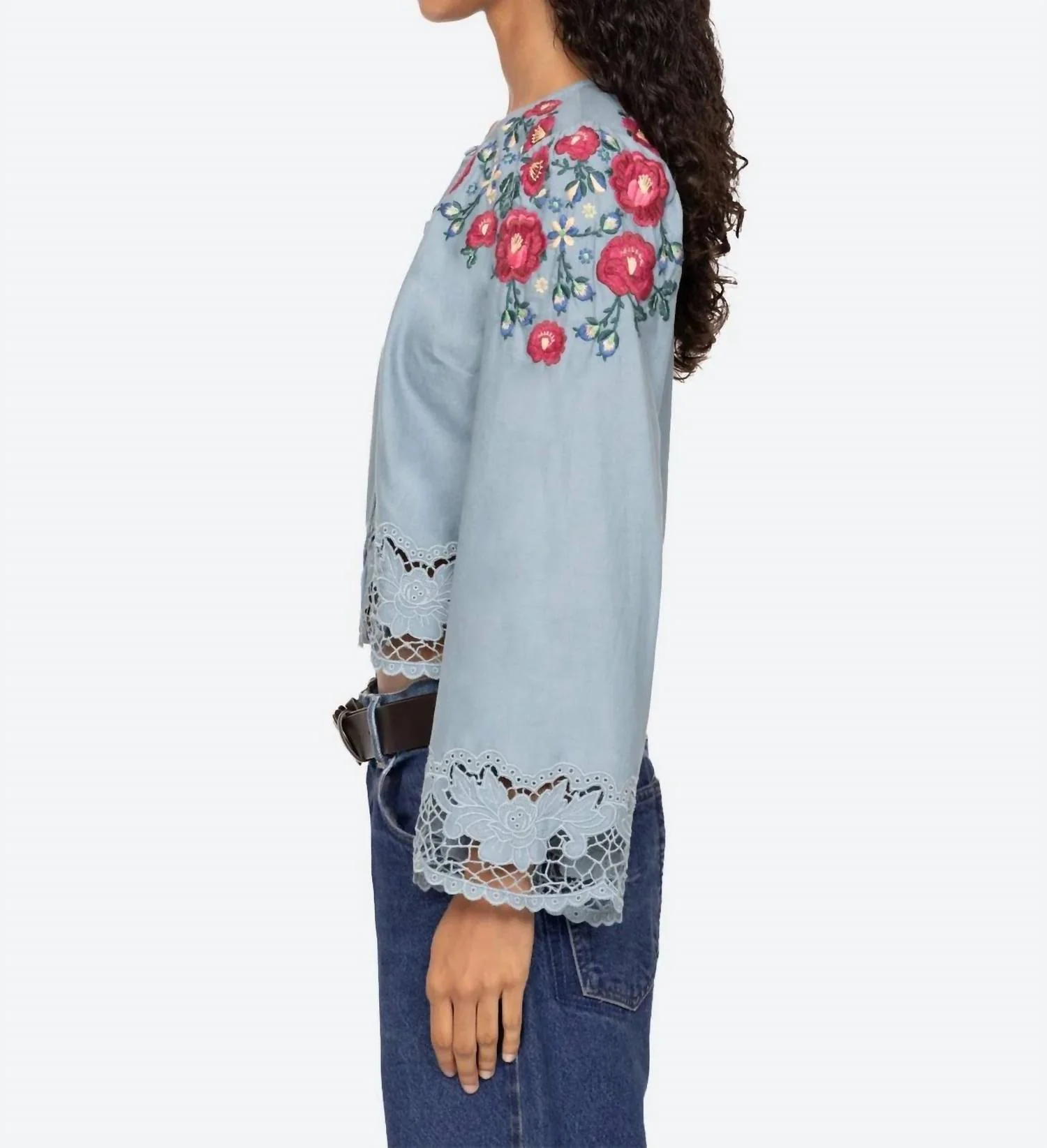 Rosaline Top In Blue - Image 2