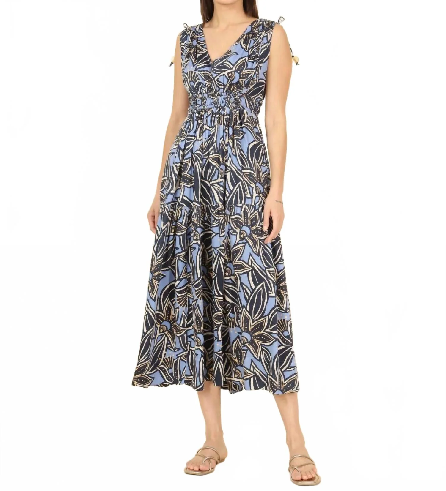 Rosalita Midi Dress In Martina Harbor