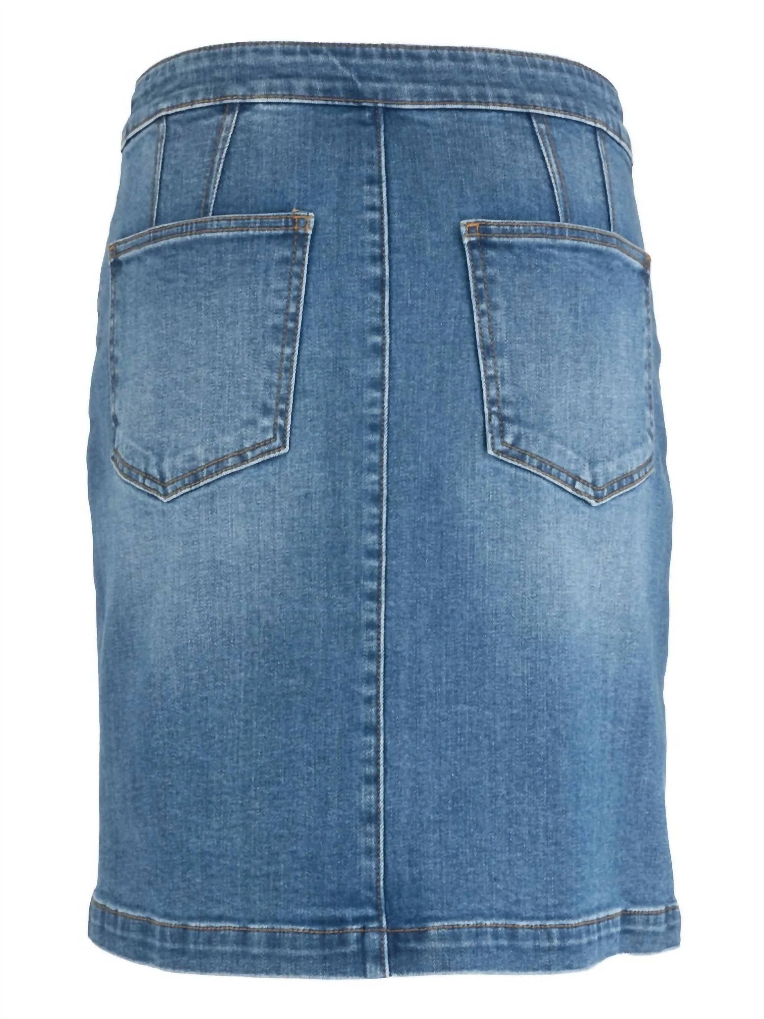 Rosetta Denim Pencil Skirt In Clever - Image 3