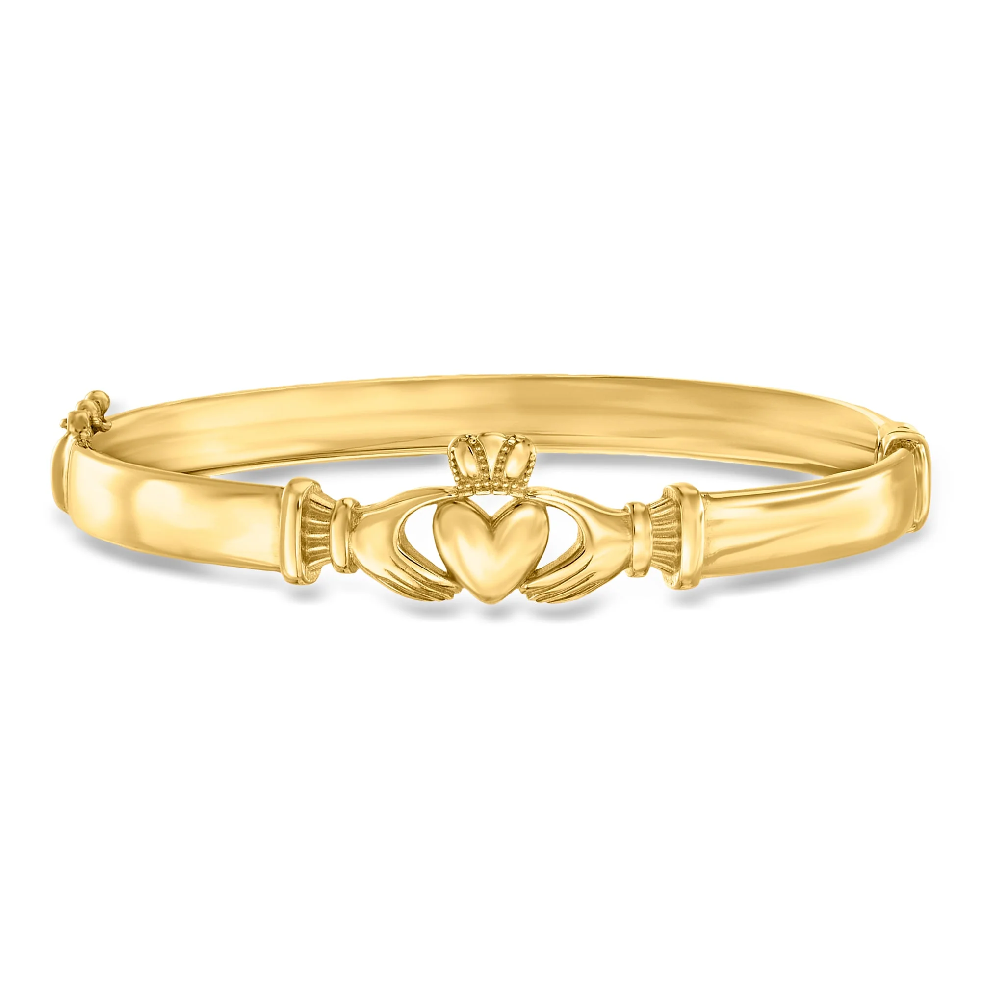 Ross-Simons 18kt Gold Over Sterling Claddagh Bangle Bracelet - Image 5