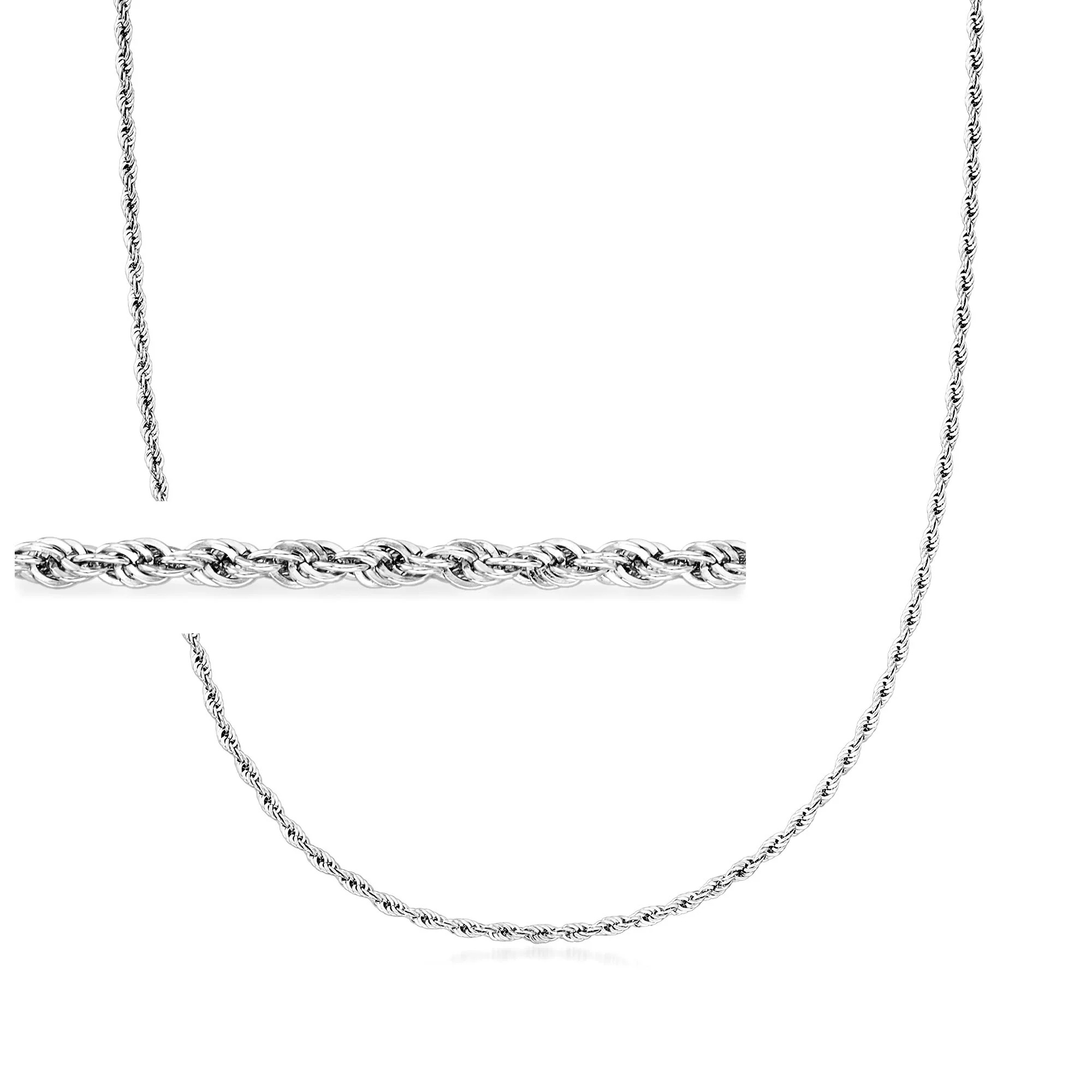 Ross-Simons 2mm Sterling Silver Rope-Chain Necklace
