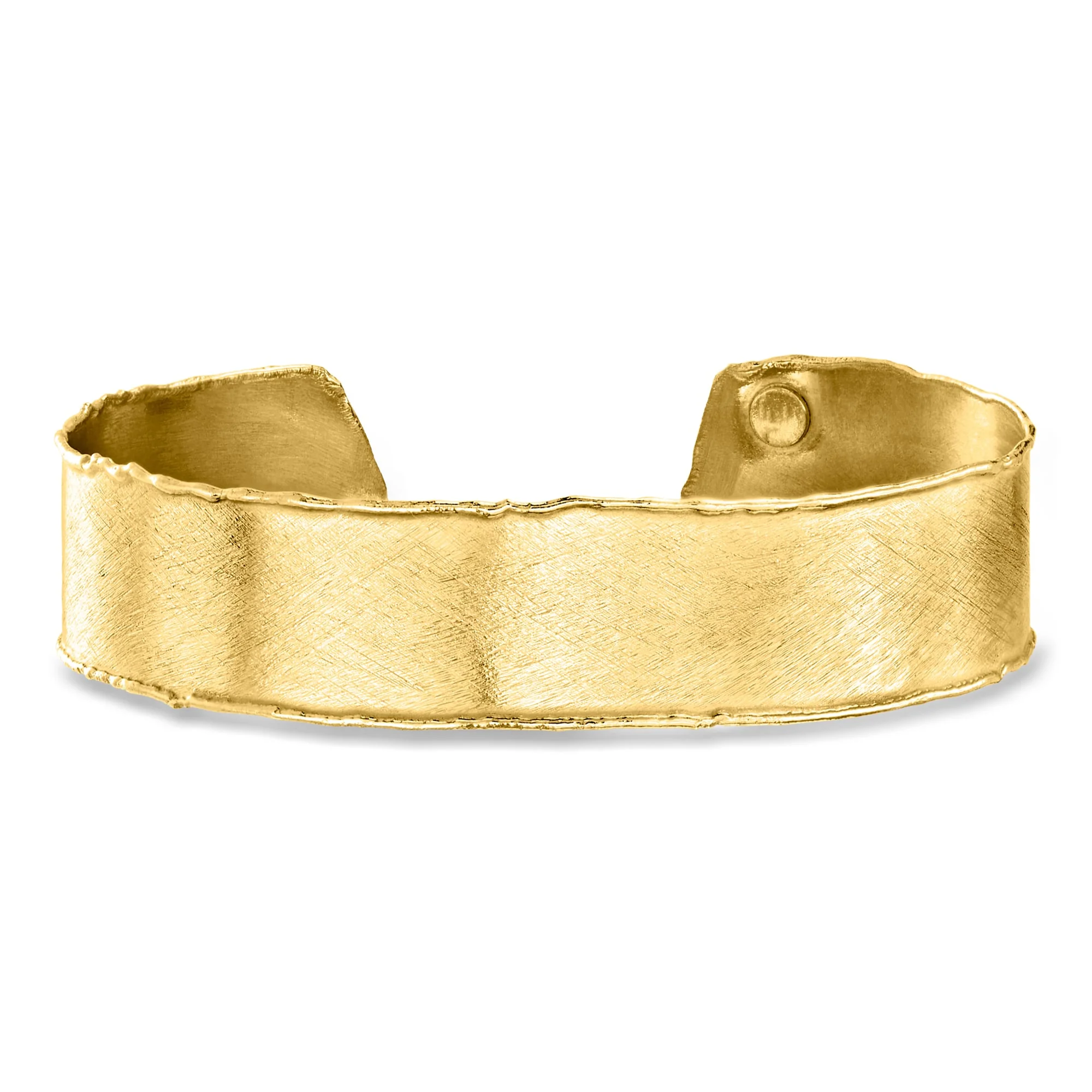 Ross-Simons Italian 18kt Gold Over Sterling Cuff Bracelet - Image 6