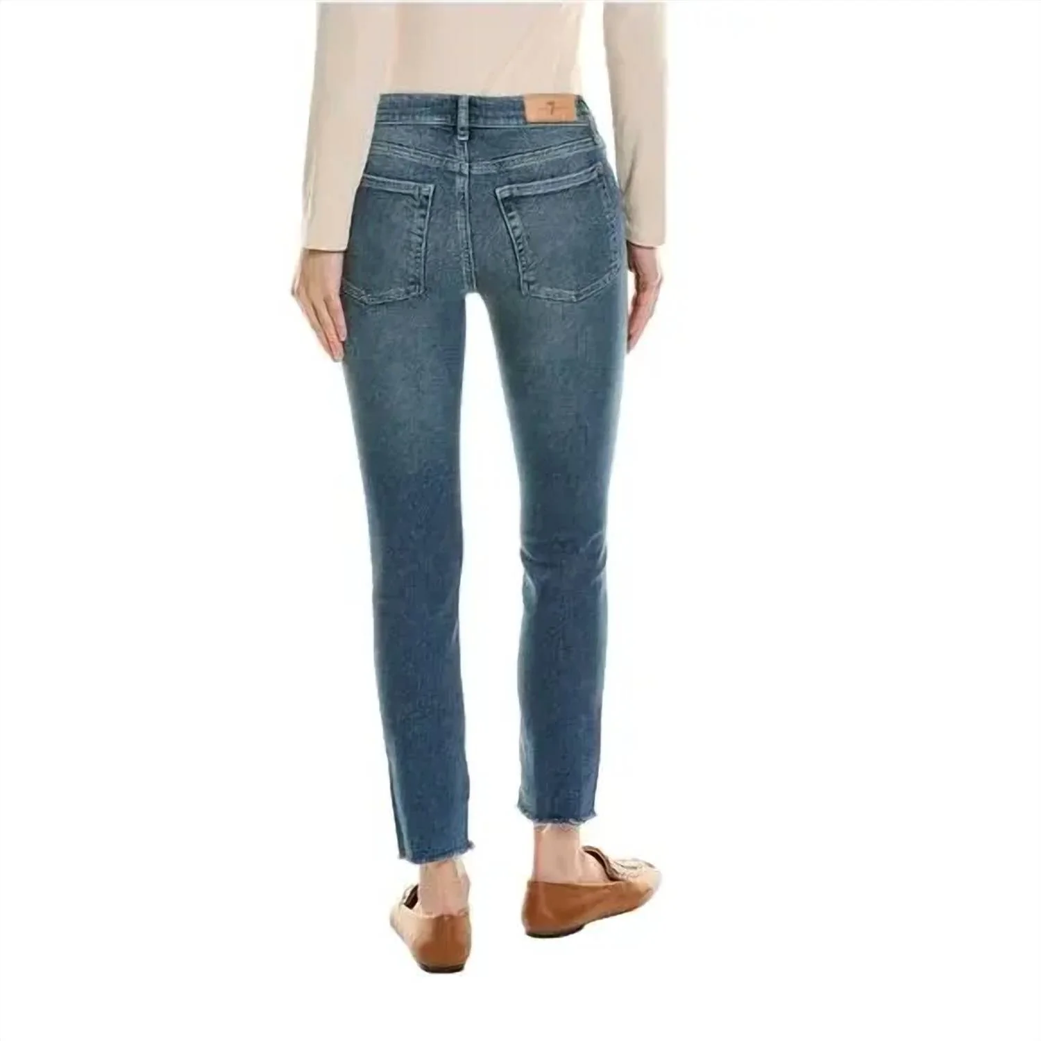 Roxanne Ankle Slim Cigarette Jeans In Blue - Image 2