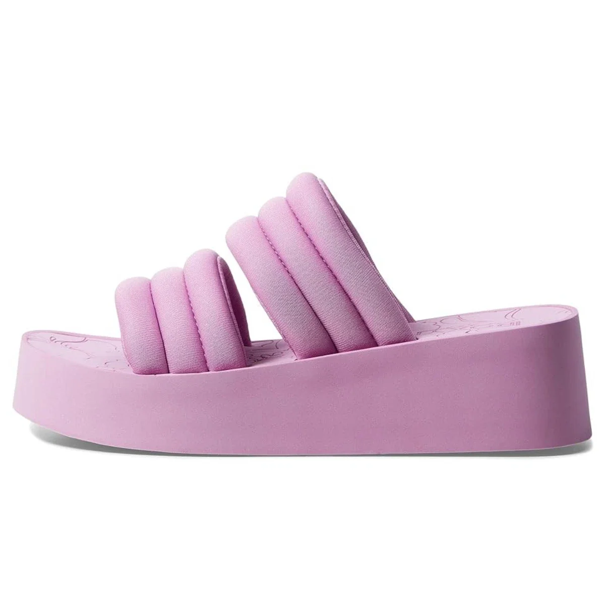 Roxy Totally Tubular Platform Sandals Women's Pink Slip On Slide HTAT1211 - Image 4