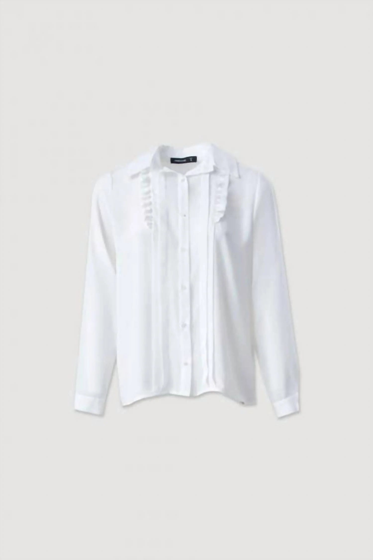 Ruffle Blouse In White - Image 4
