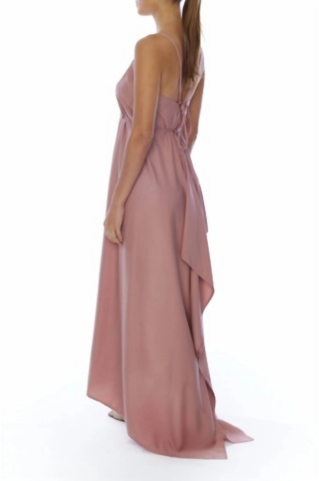 Ruffle Maxi Dress In Blush - Image 2