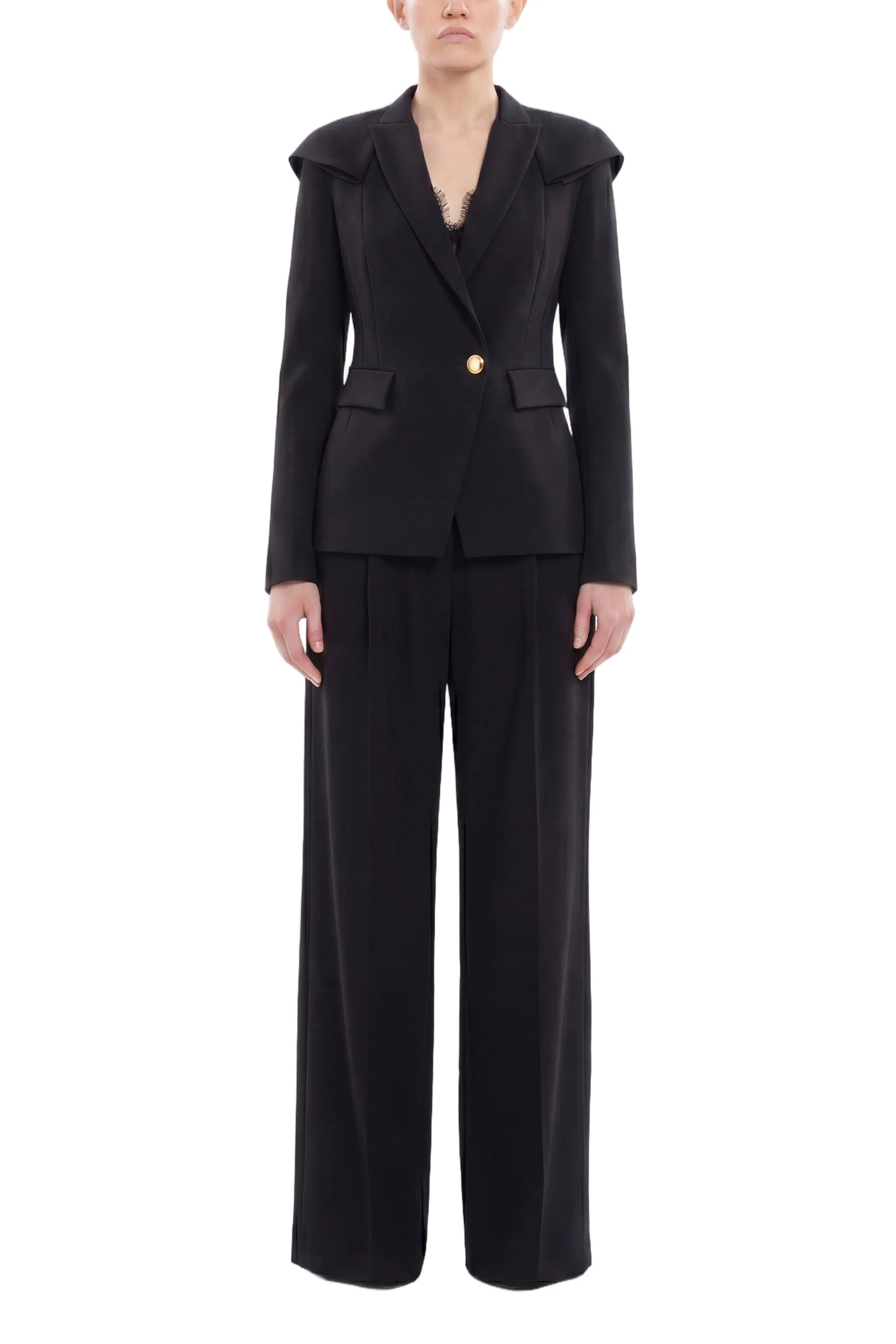 Ruffled Tailored Jacket
