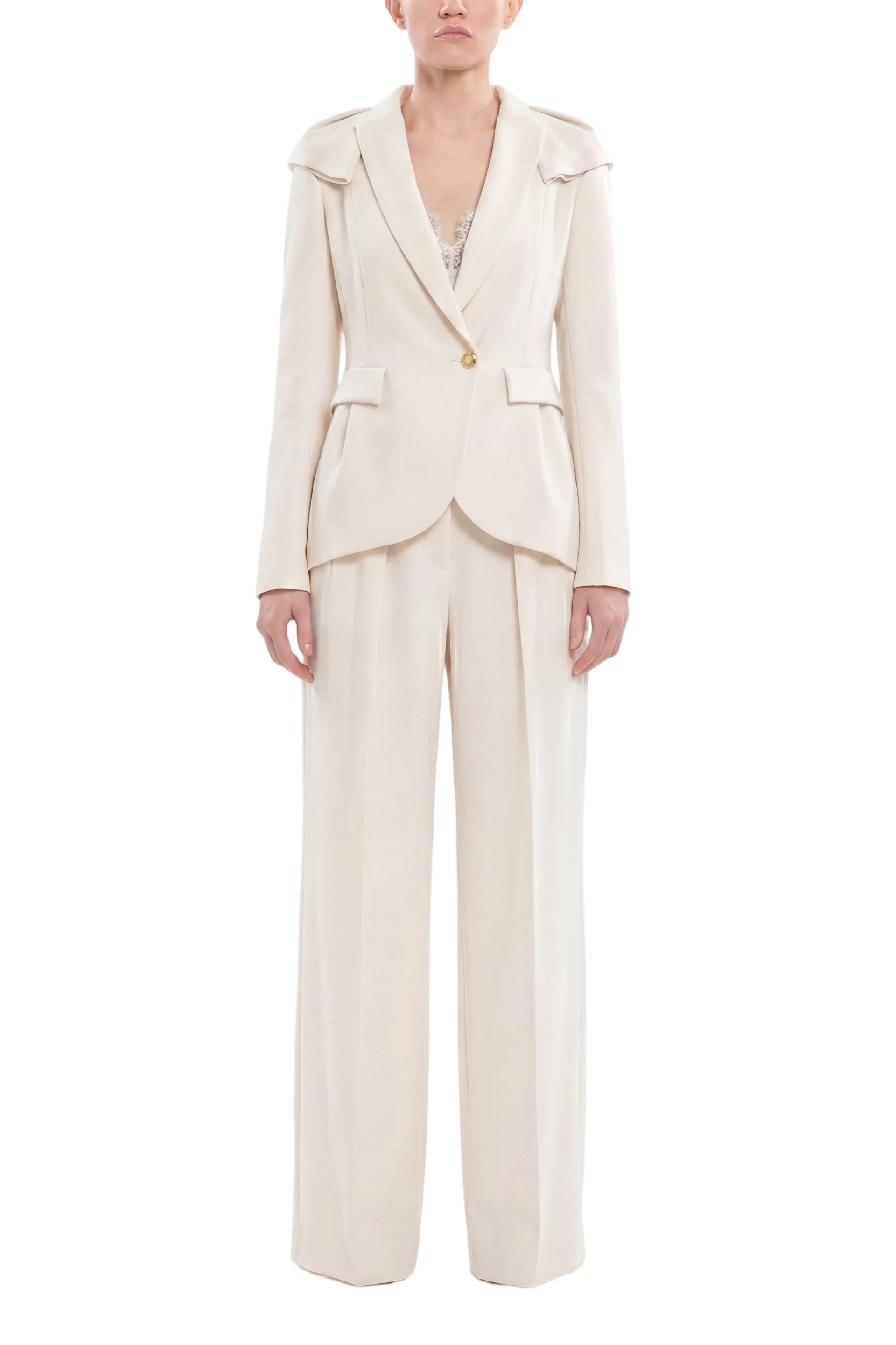 Ruffled Tailored Jacket