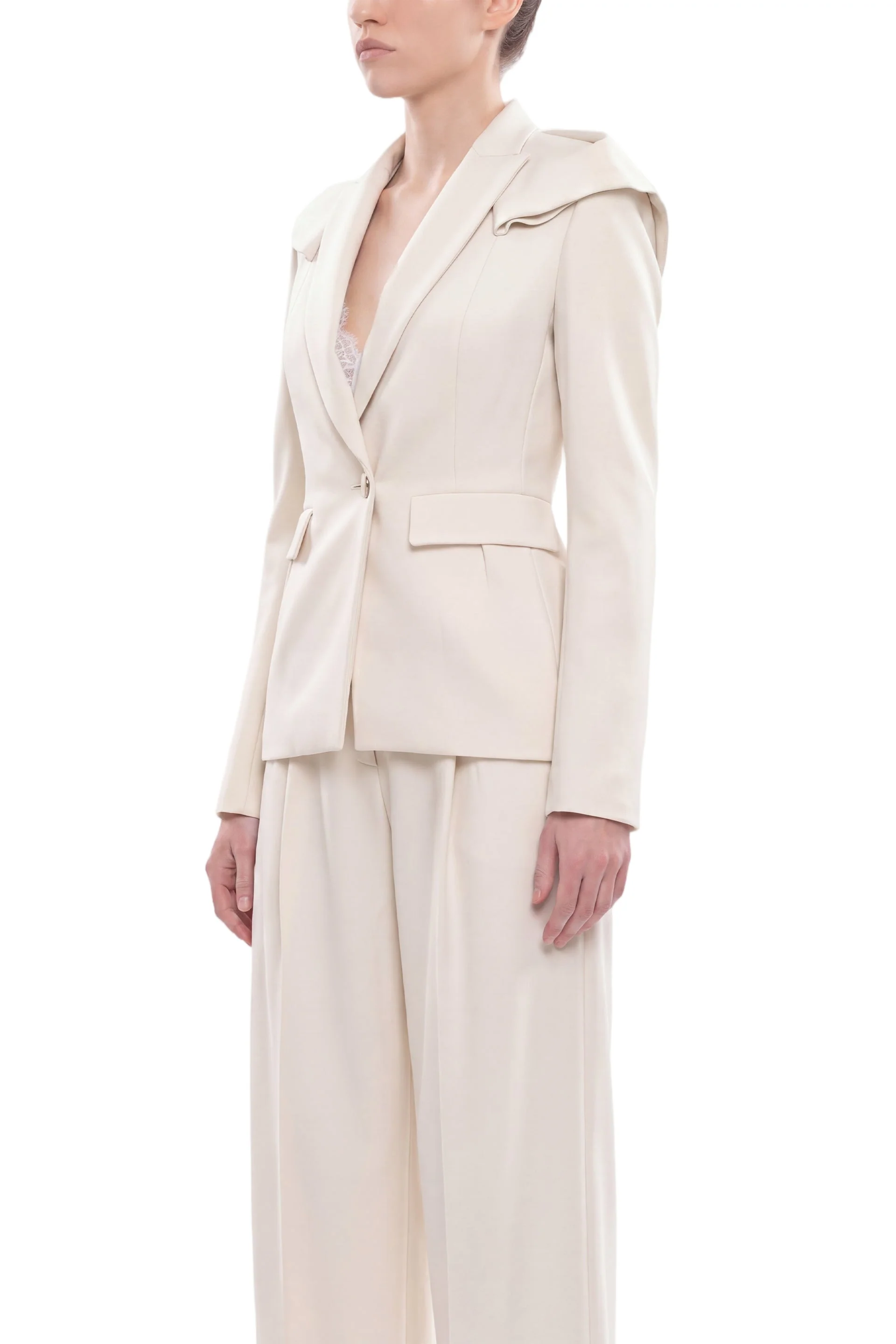 Ruffled Tailored Jacket - Image 2
