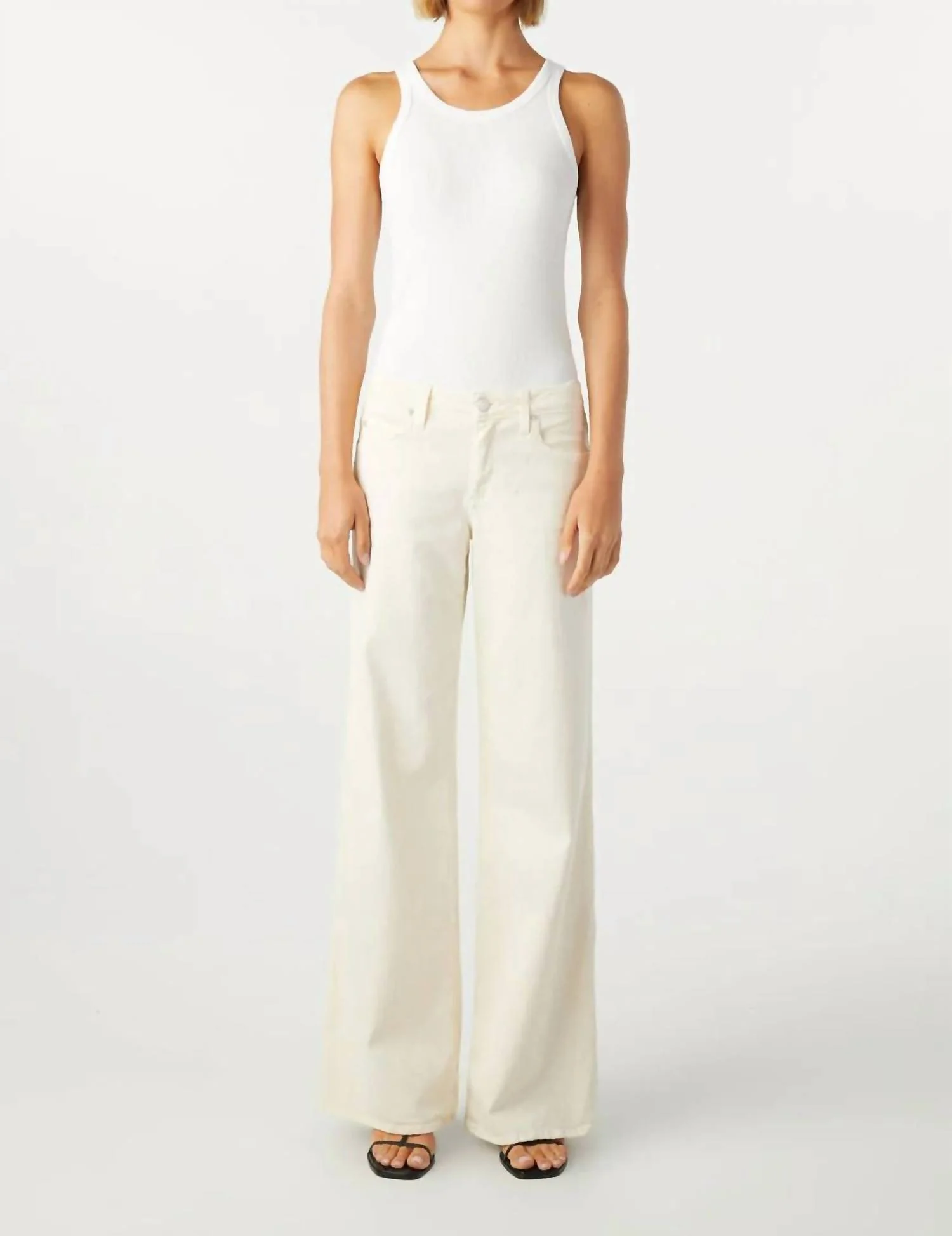 Sabine Wide-Leg Jeans In Bone