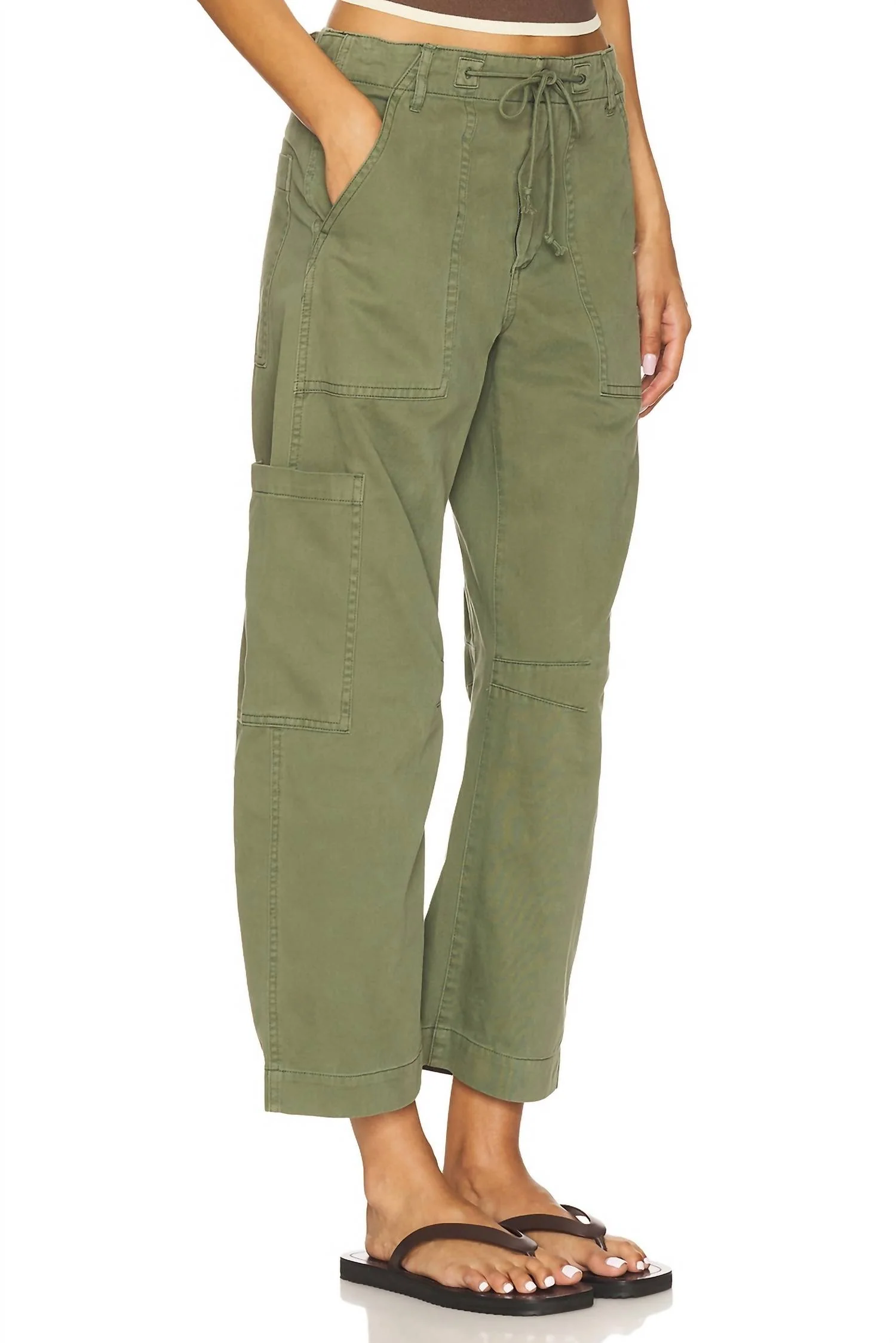 Sabrina Curved Utility Pant In Meadow - Image 2
