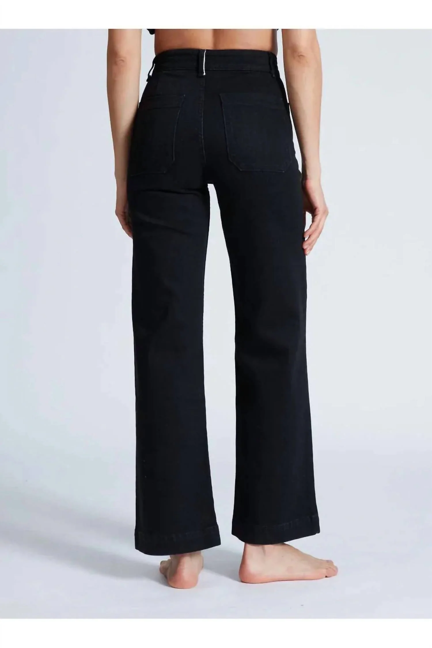 Sailor Wide Leg Pants In Black Resin - Image 2