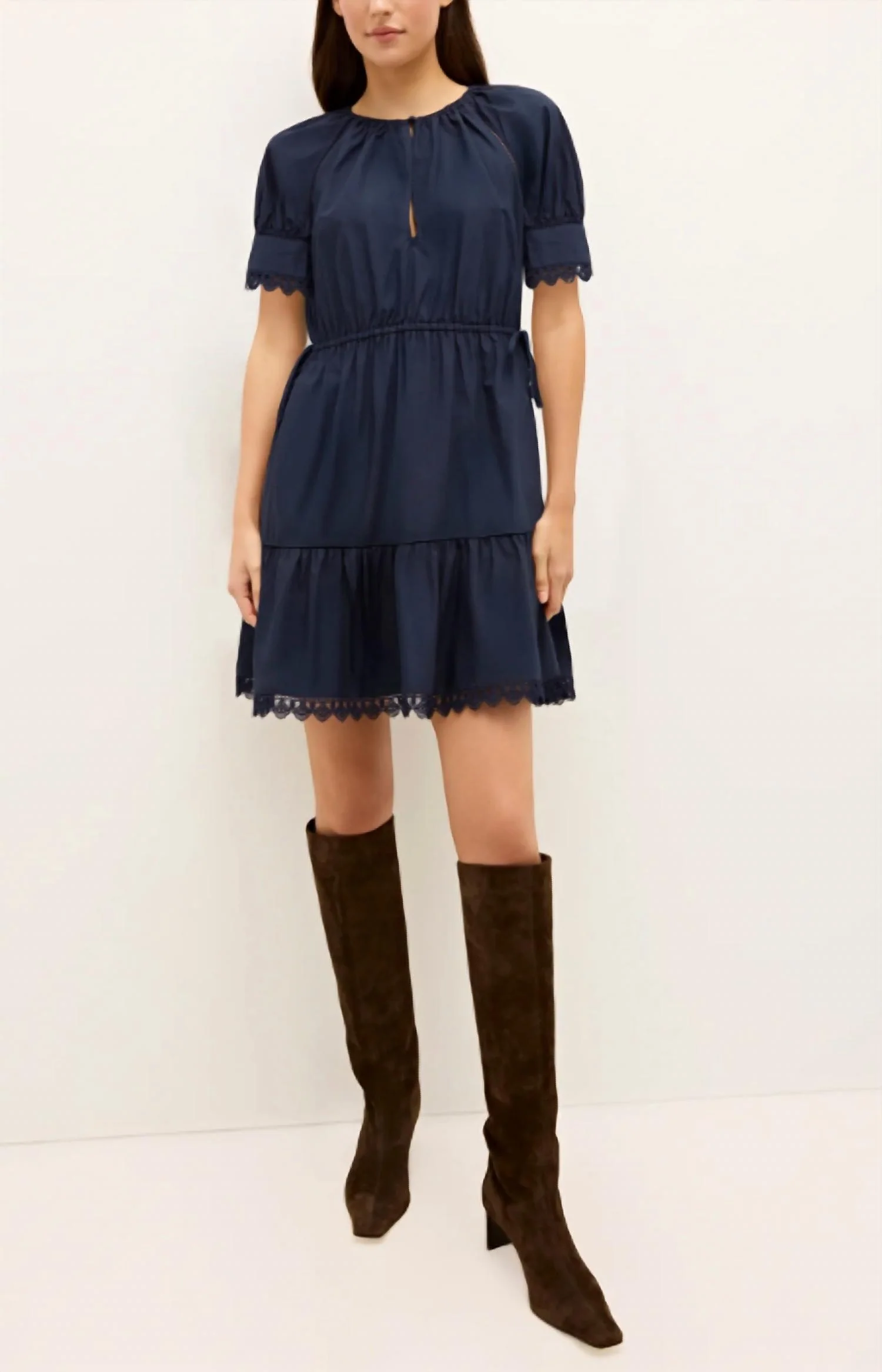 Sallie Dress In Naval - Image 3