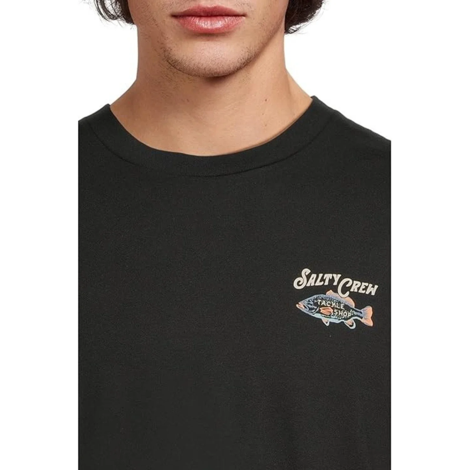 Salty Crew Tackle Shop T-Shirt Mens Black 100% Cotton Short Sleeve JDM2613 - Image 4