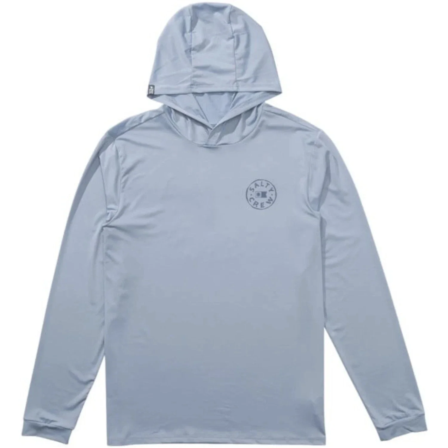 Salty Crew Watermark Hoodie Mens Blue Fog Stretch Long Sleeve Pullover JDM2784 - Image 3