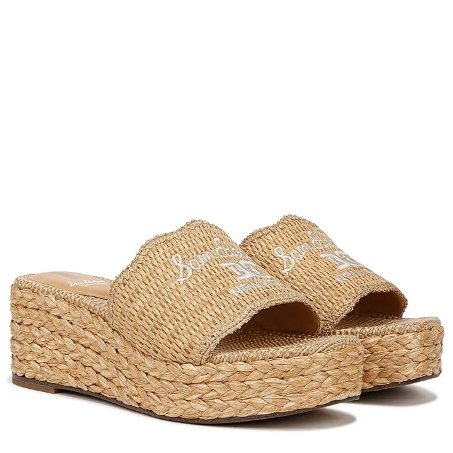 Sam Edelman Camila J0291M1250 Sandal Women Beige Wedge Heel Slip-On HTAT1014