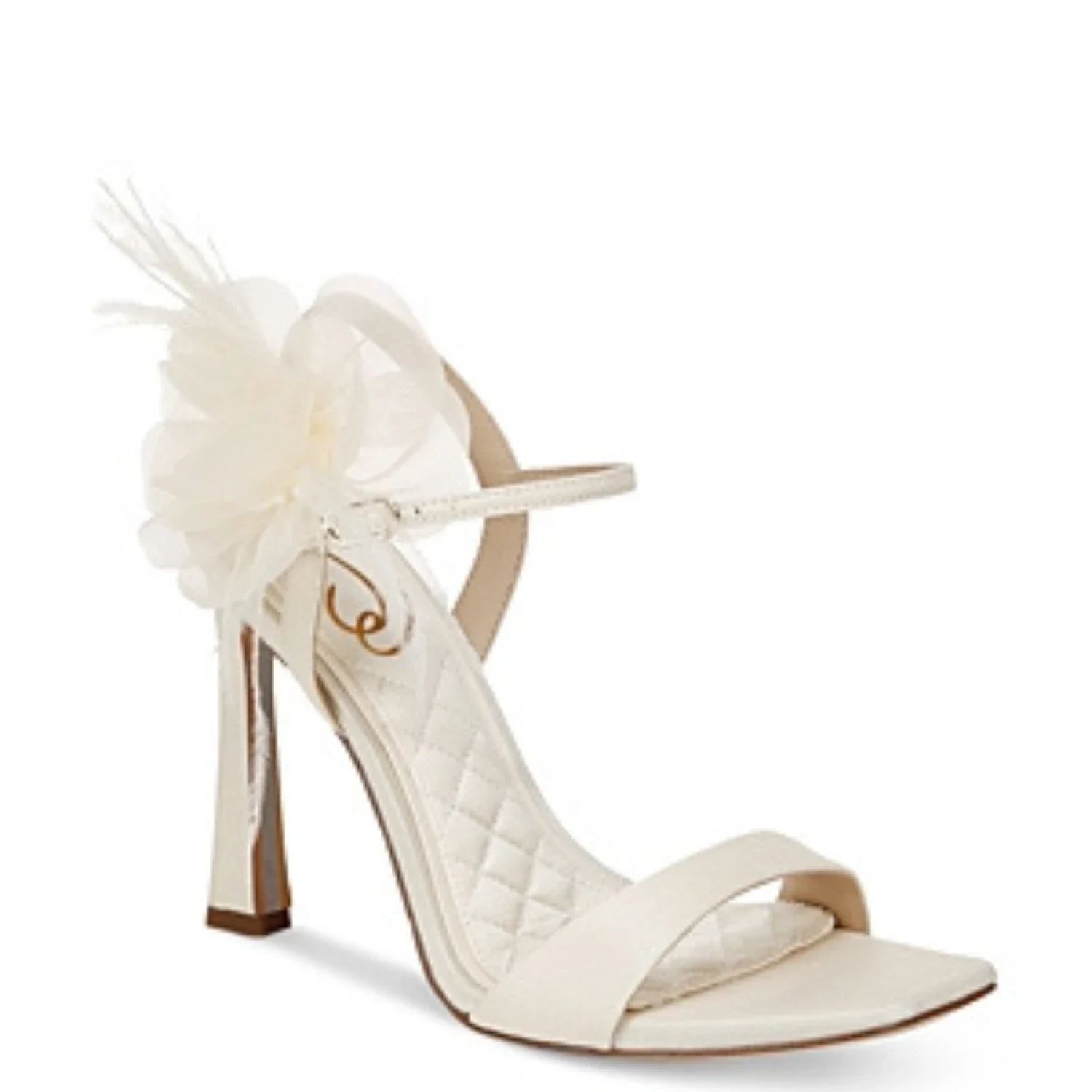 Sam Edelman Leana Sandals Women's Ivory Square Toe Stiletto Heel HTAT1011 - Image 3