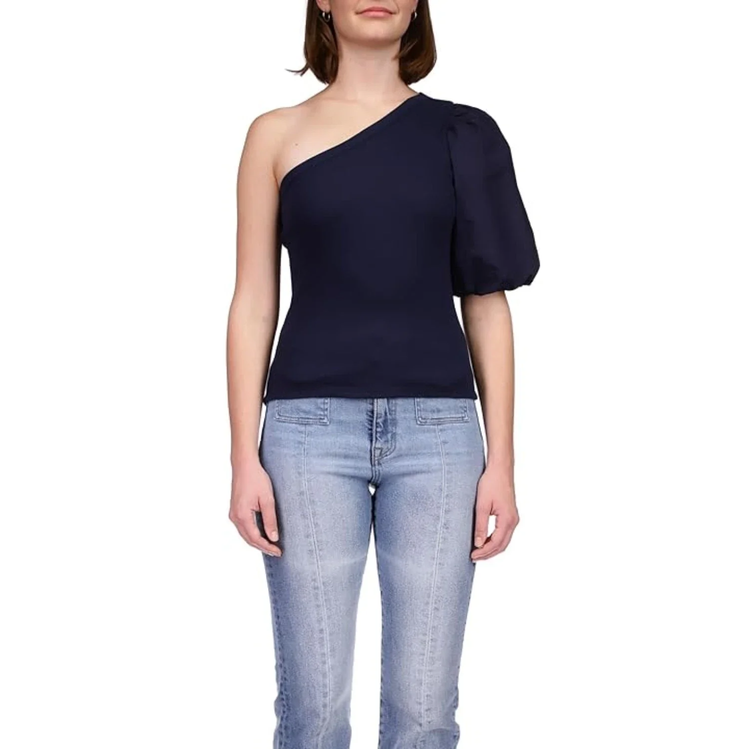 Sanctuary Off & Popping Top Women Navy Cotton One Shoulder Party FROG471