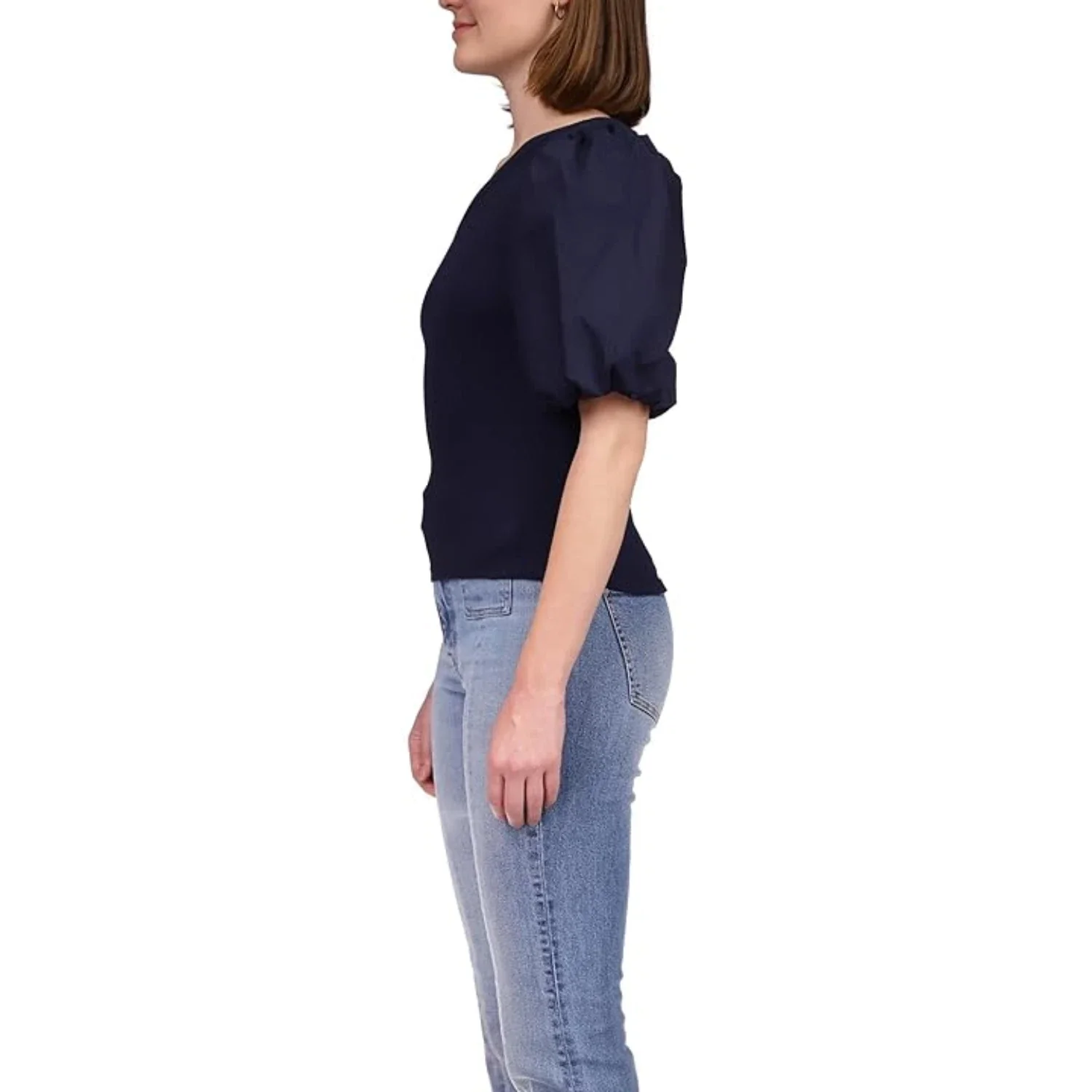 Sanctuary Off & Popping Top Women Navy Cotton One Shoulder Party FROG471 - Image 2