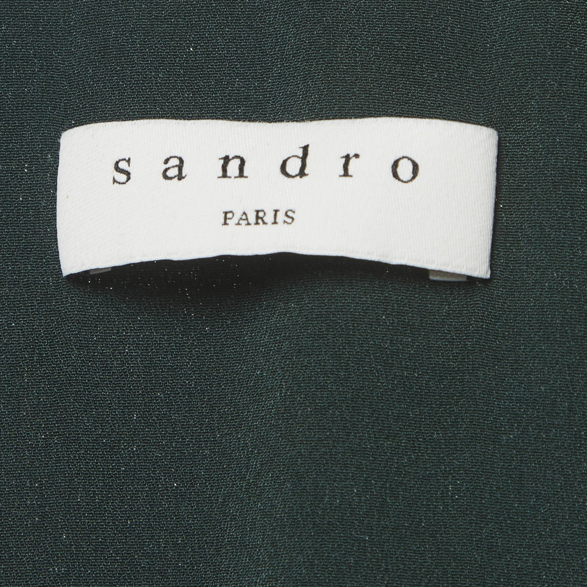 Sandro Green Crepe Belted Mini Wrap Dress - Image 5