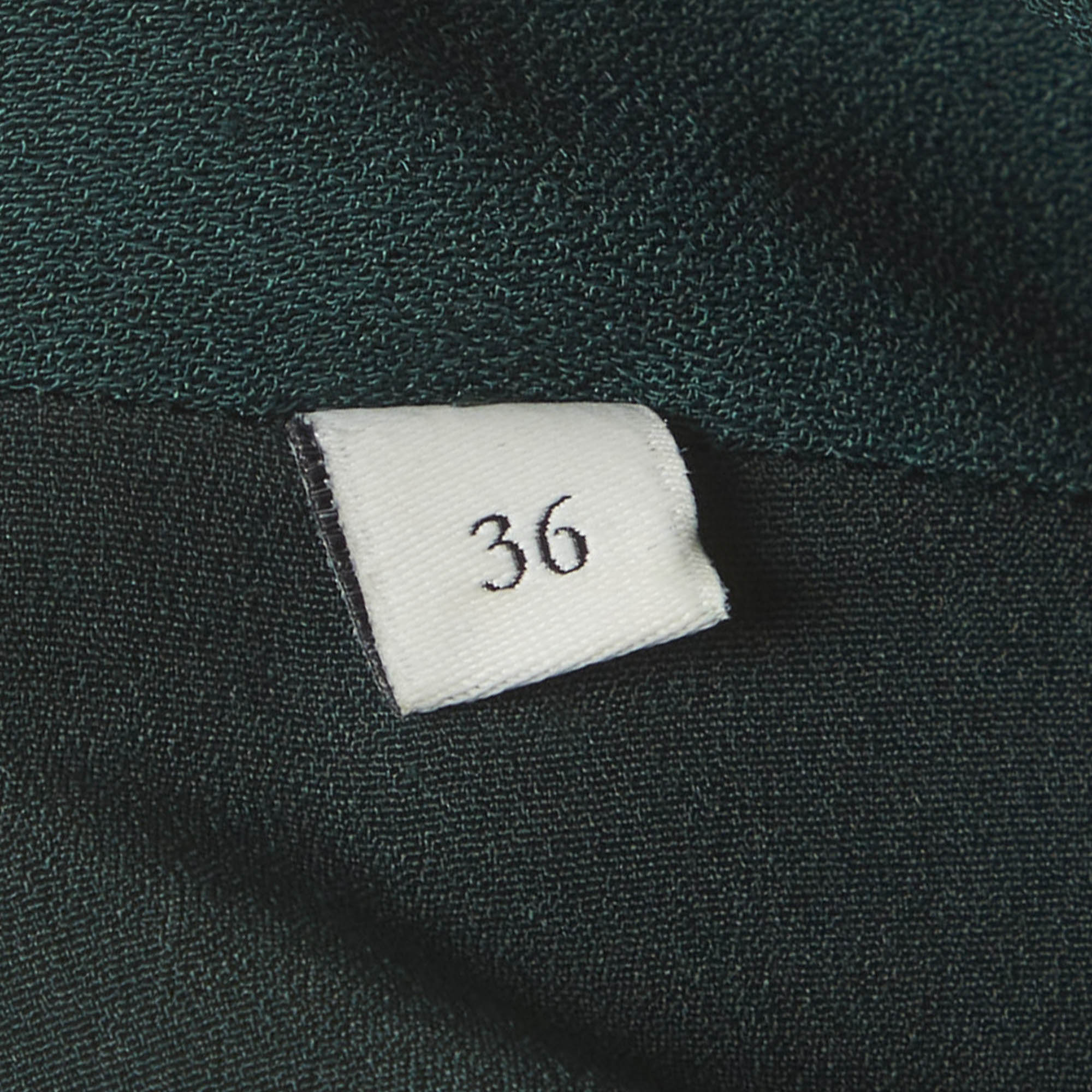 Sandro Green Crepe Belted Mini Wrap Dress - Image 6