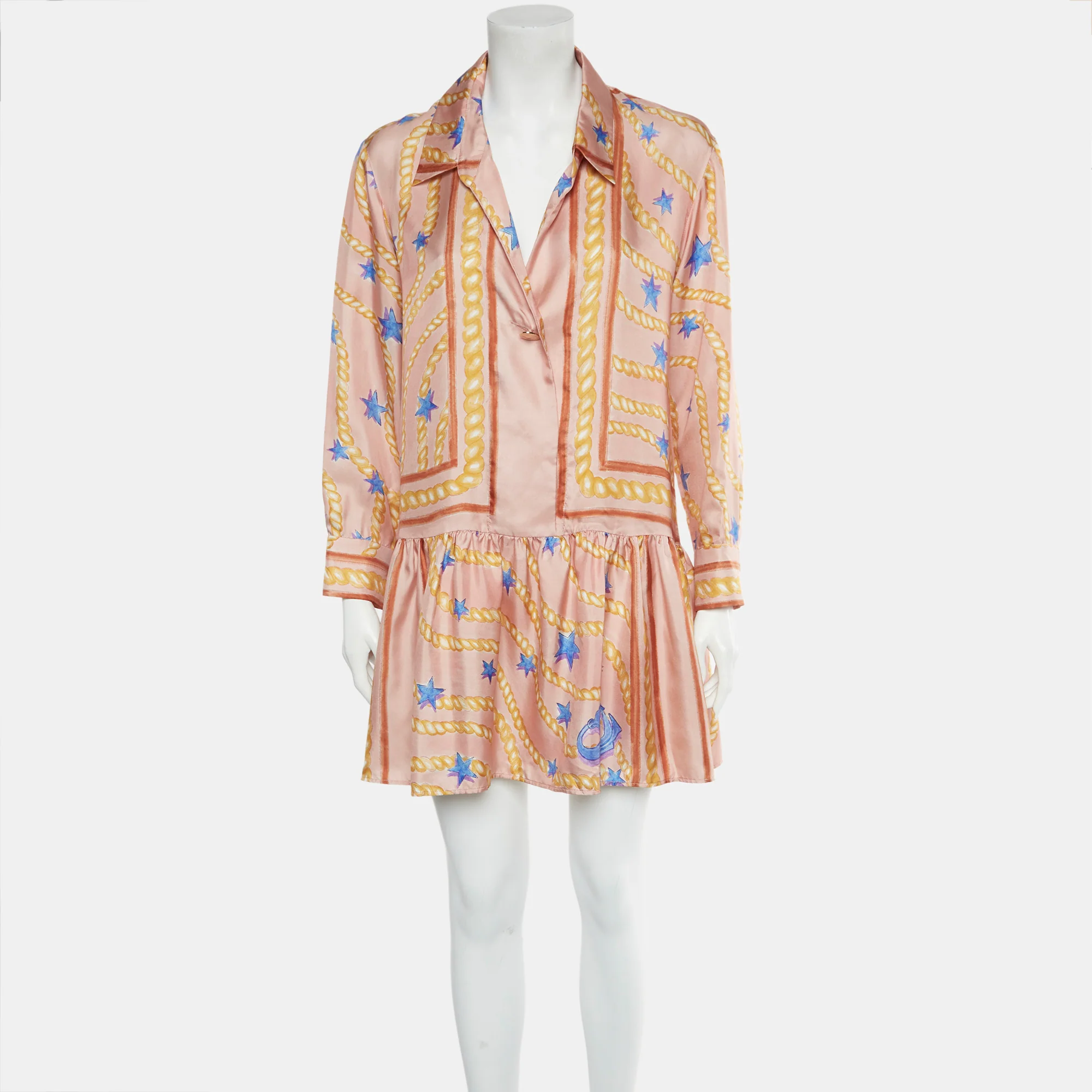 Sandro Multicolour Graphic Print Sateen Alexiane Mini Dress - Image 2