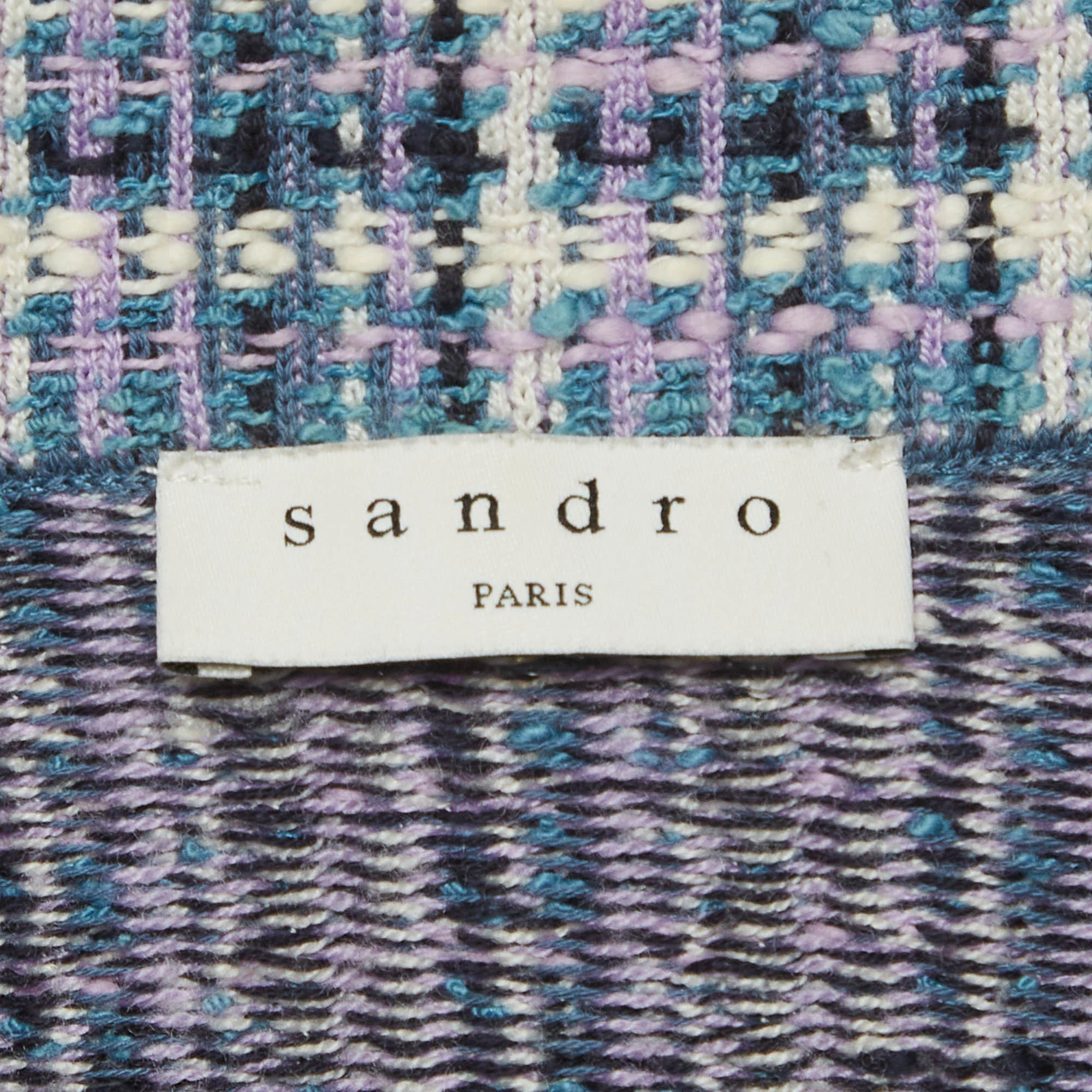 Sandro Purple Tweed Double Breasted Mini Dress - Image 5