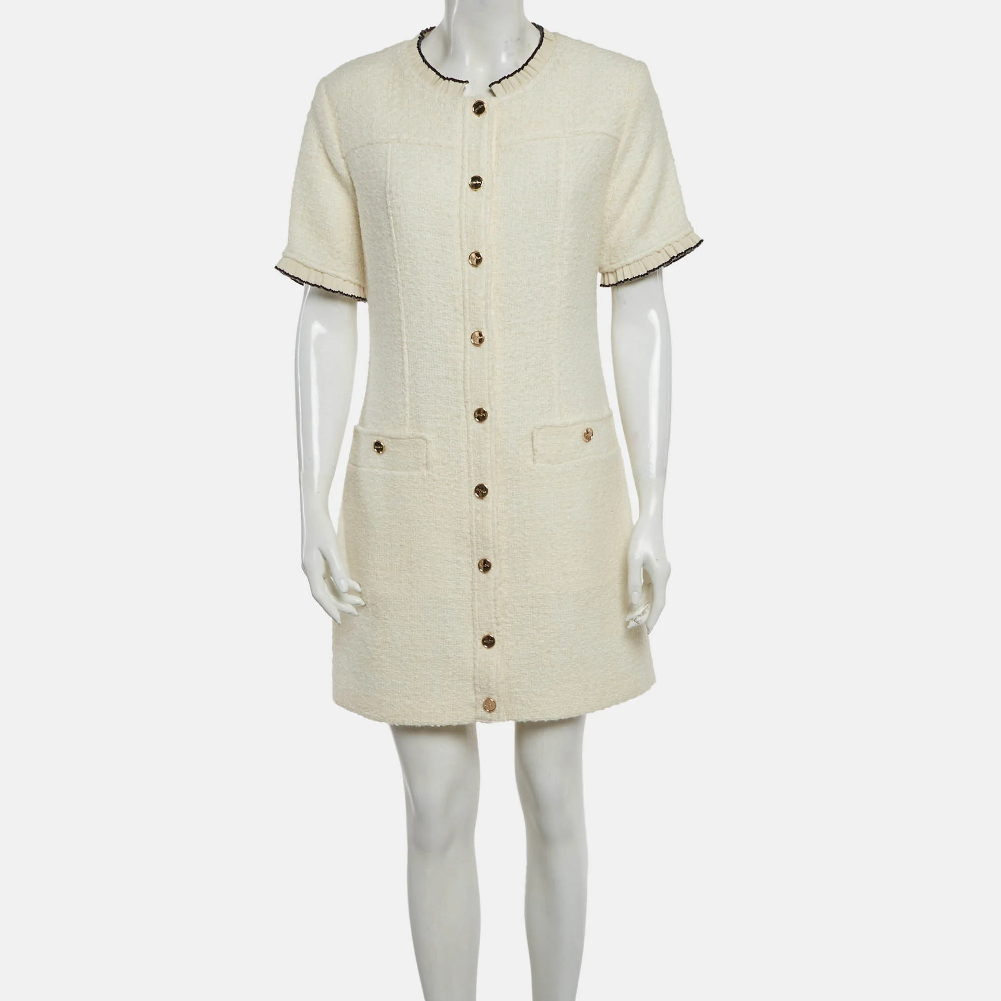 Sandro White Tweed Molly Mini Dress - Image 2