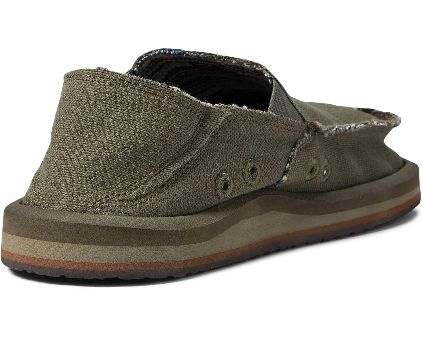 Sanuk Sidewalk Surfer 1117753-ARM Men's Army Slip On Casual Shoes ZAP2325 - Image 3