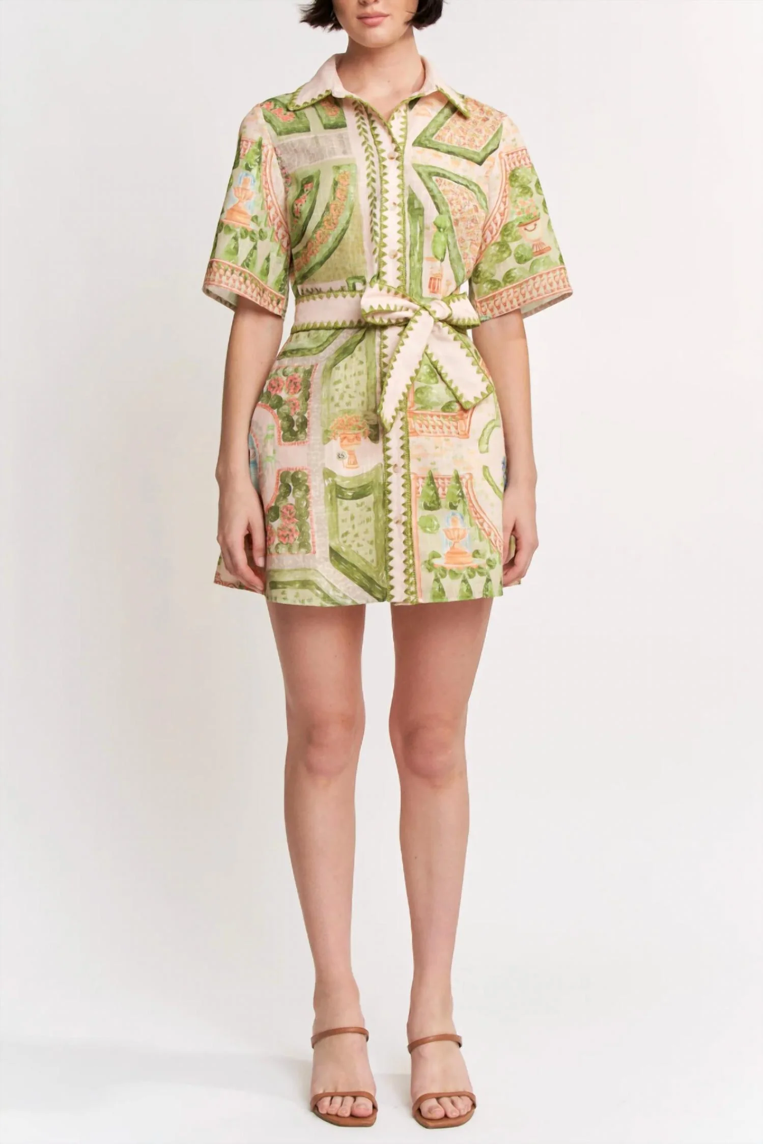 Sariyah Shirt Dress In Green
