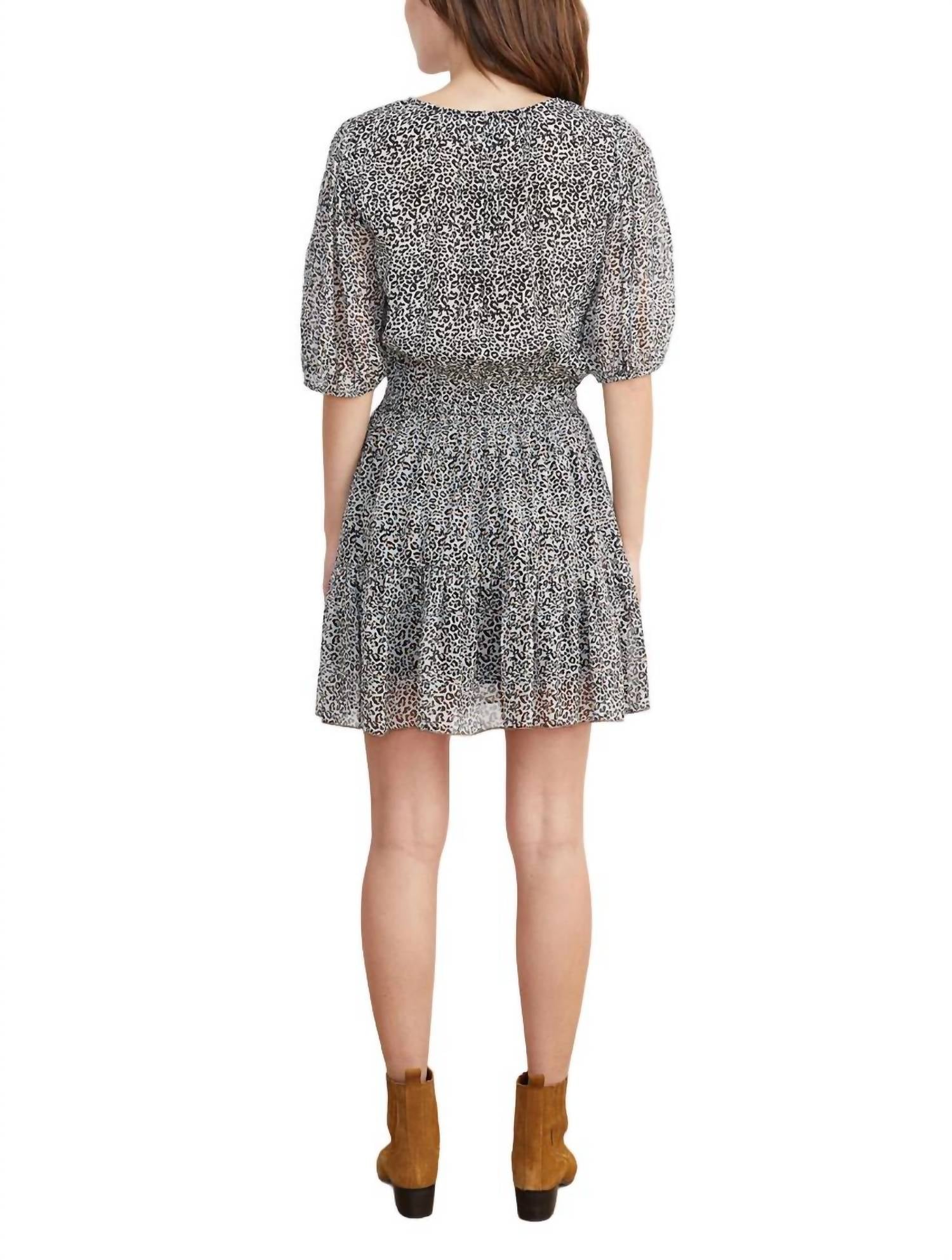 Saskia Dress In Leopard - Image 3