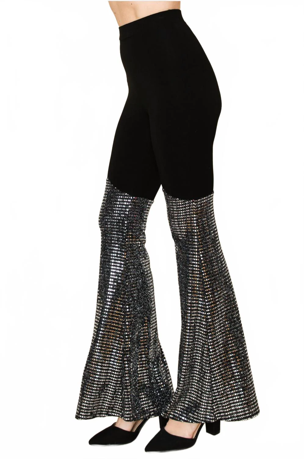 Saturday Night Fever Flare Pants In Black - Image 4