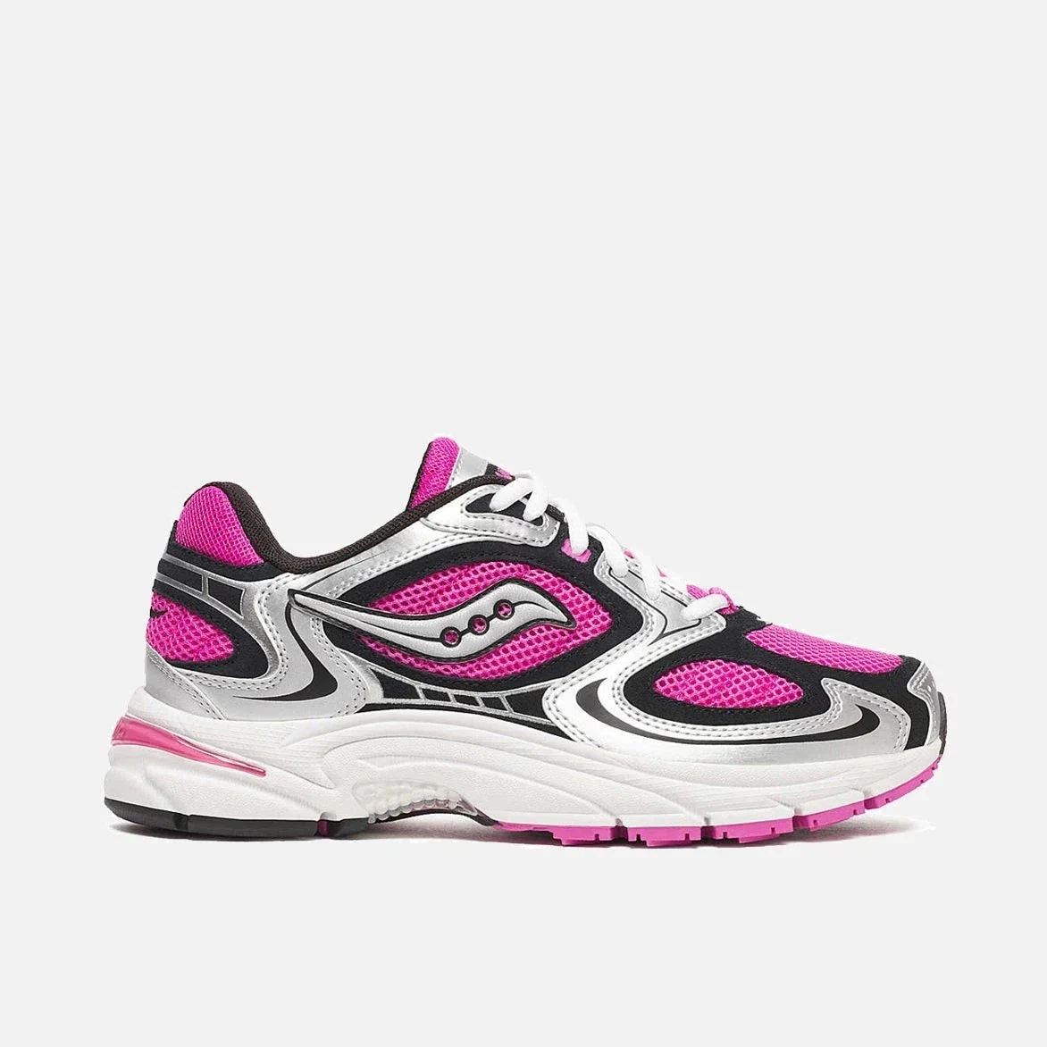 Saucony Grid Jazz S70899-7 Sneakers Men's Pink Silver Lifestyle Shoes LIQ504 - Image 2
