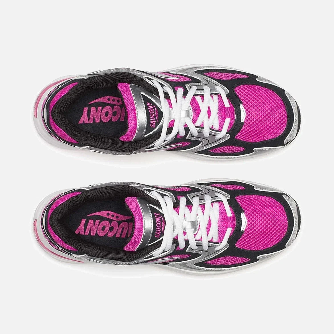 Saucony Grid Jazz S70899-7 Sneakers Men's Pink Silver Lifestyle Shoes LIQ504 - Image 5