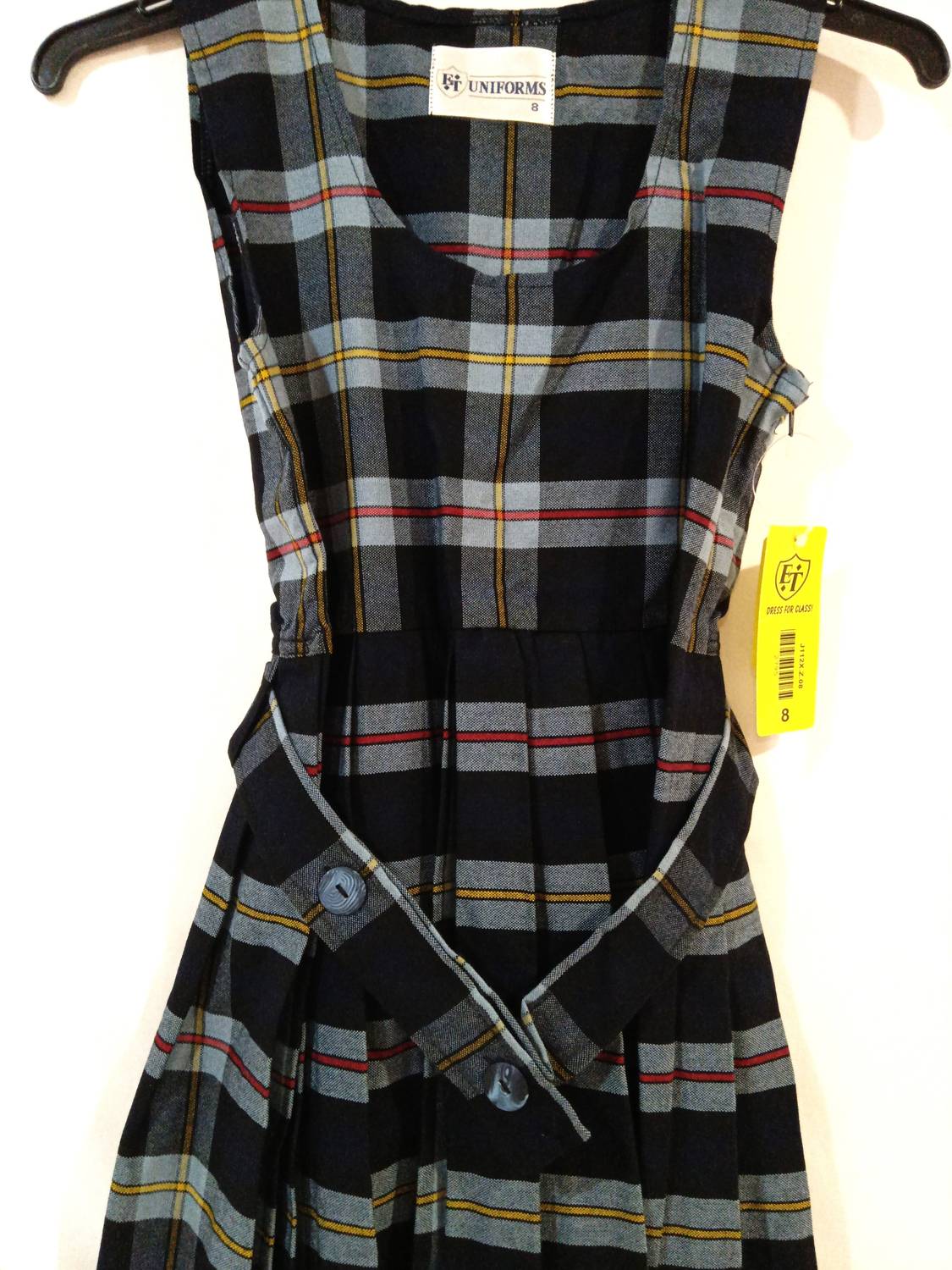 School Uniform Girls Sleeveless Jumper Dress In Navy - Image 3