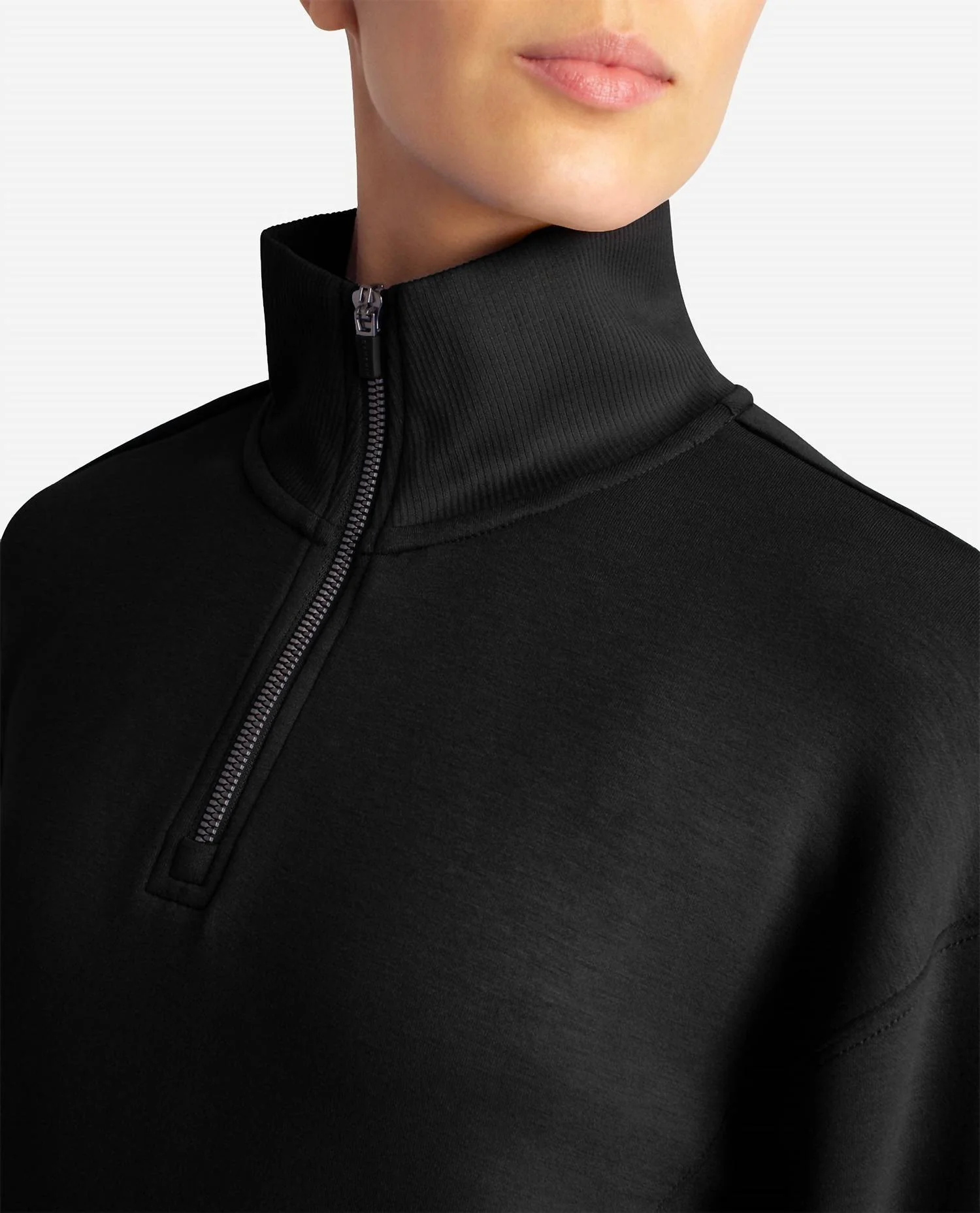 Scuba Corset Half-Zip Jacket In Black Salt - Image 4