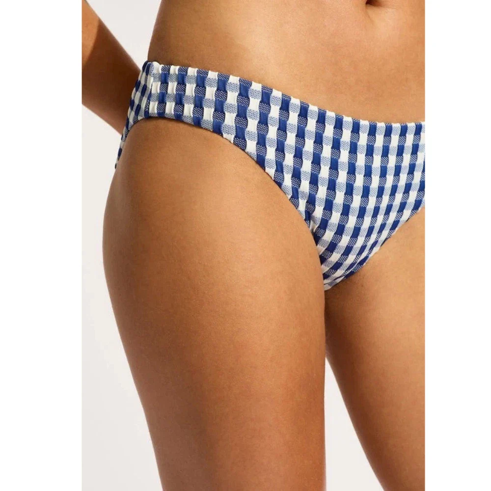 Seafolly Bella Bikini Bottom Womens Blue Ultramarine Swimwear Hipster GBO2421 - Image 5