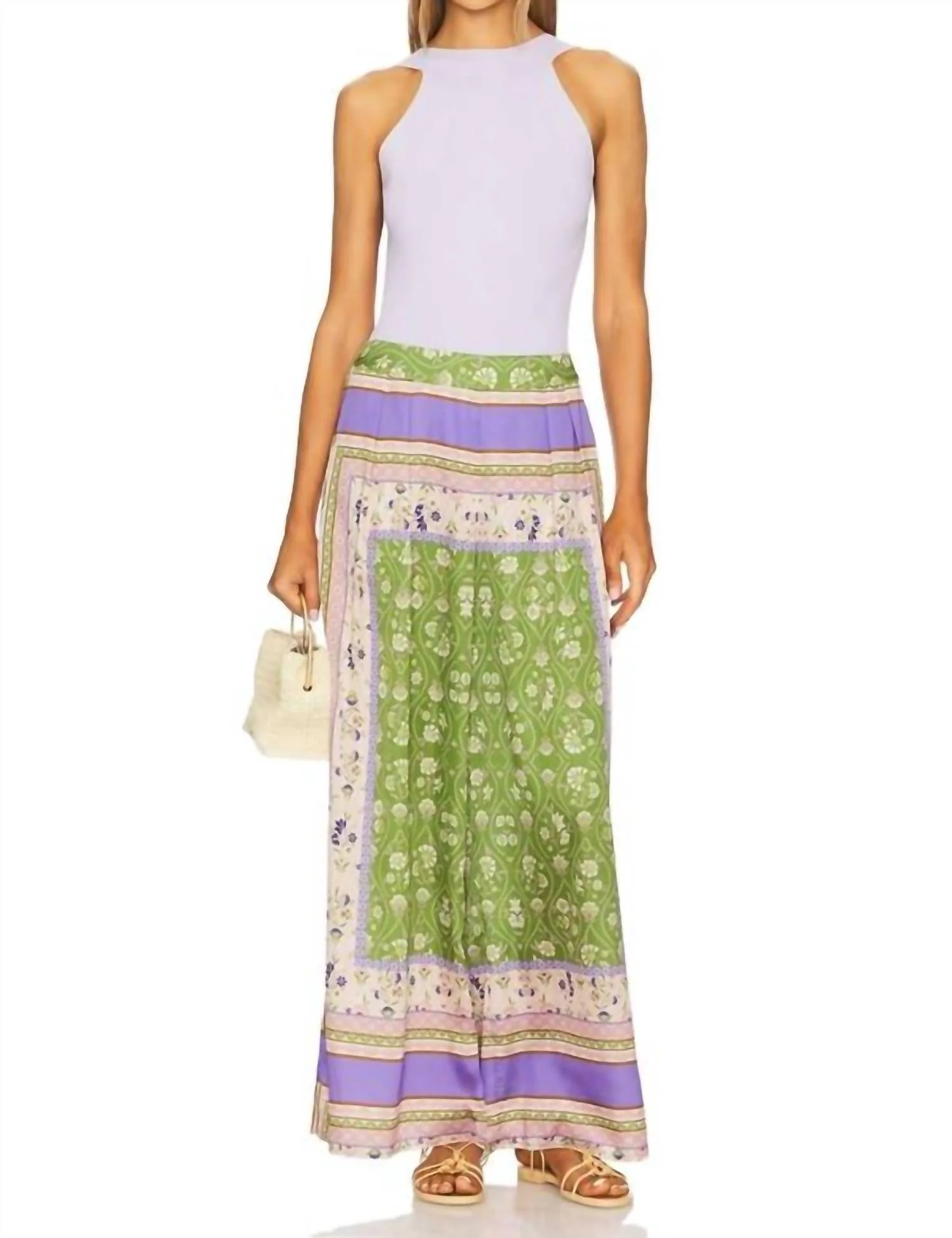 Selena High Rise Pants In Matcha Love