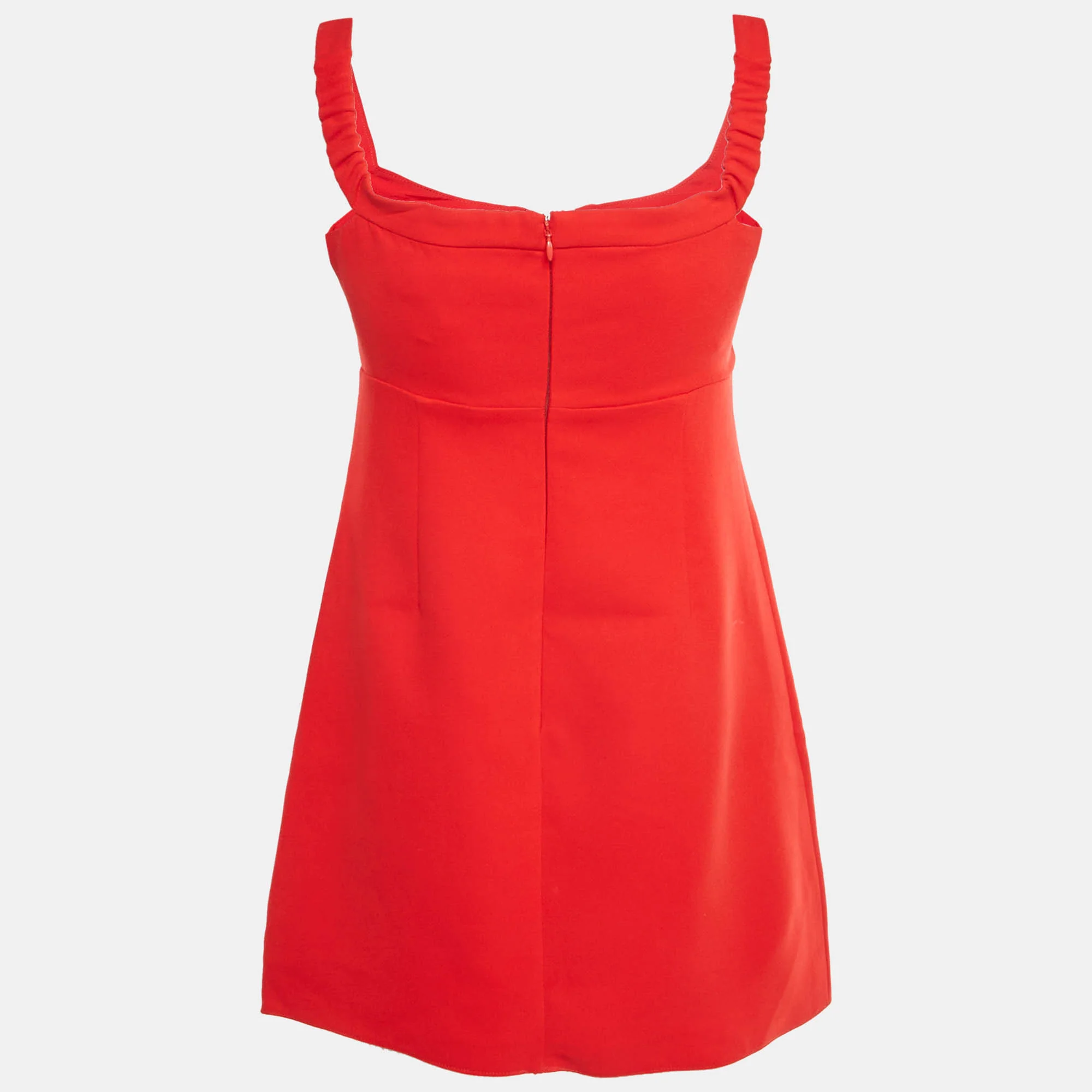 Self-Portrait Red Crepe Bow Mini Dress - Image 3