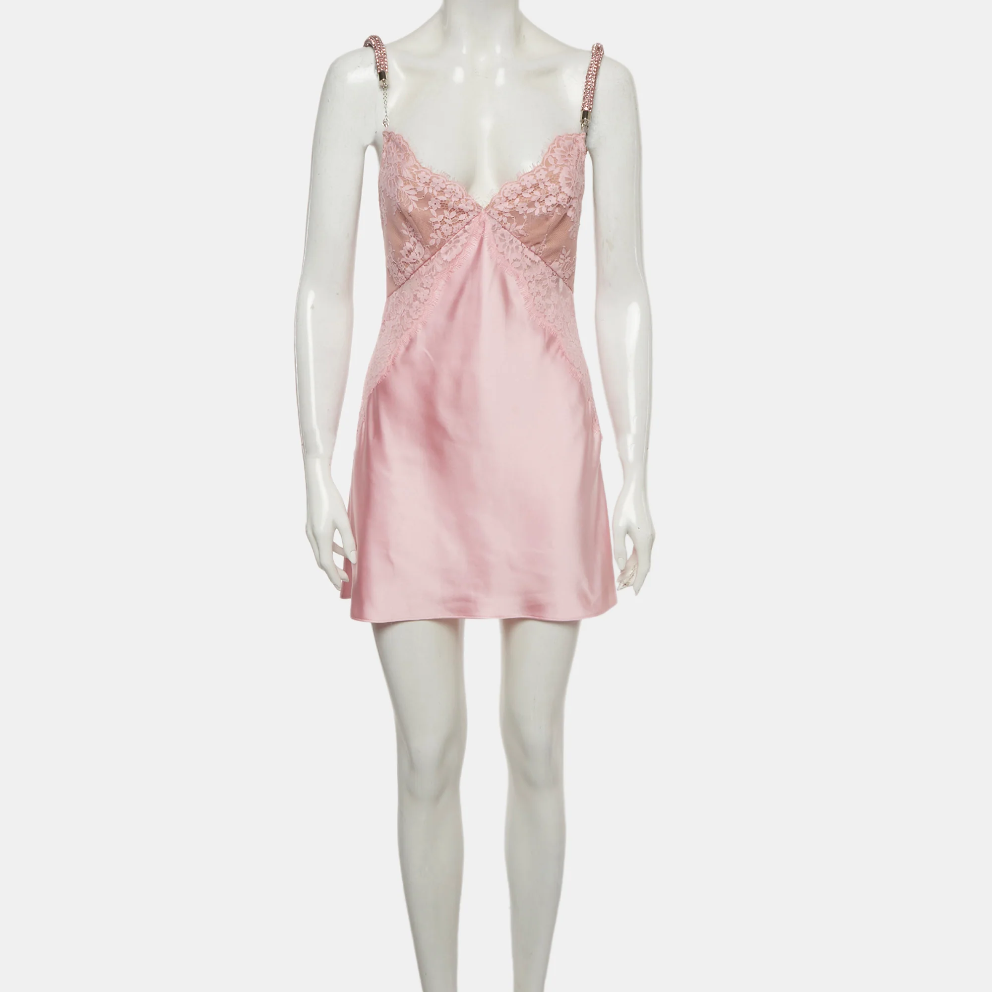 Self-Portrait X Christopher Kane Pink Lace Mini Dress - Image 2