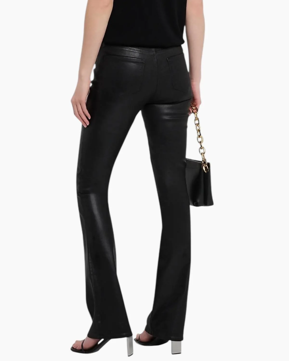 Selma Coated Pant In Black - Image 2