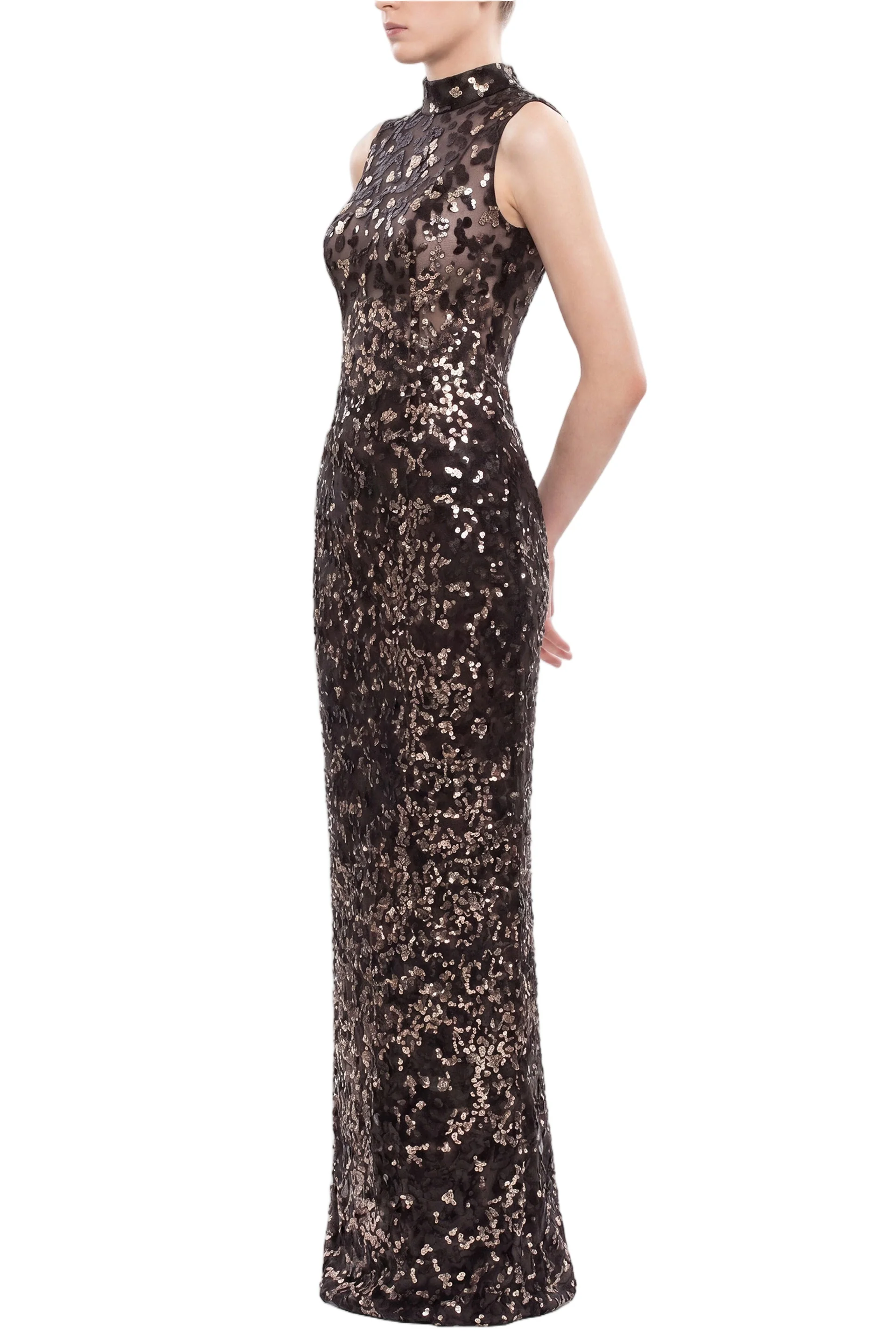 Sequin Embroidered Long Dress - Image 3