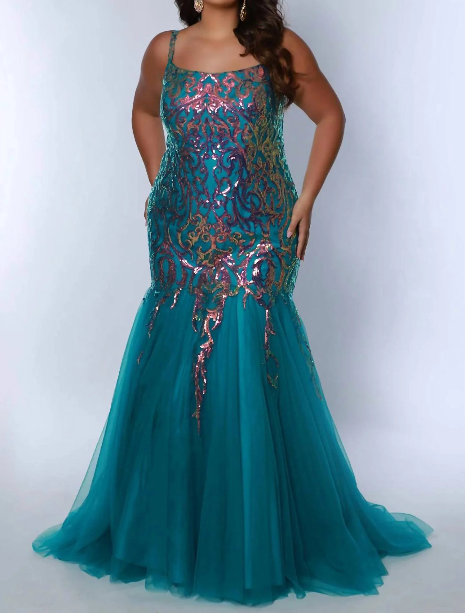 Sequins Mermaid Prom Dress In Jade