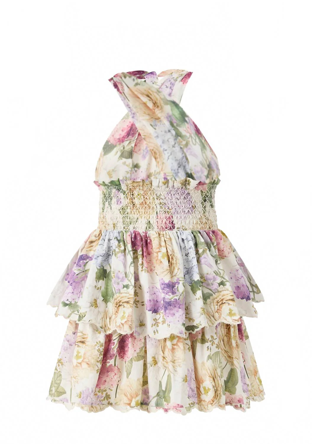 Seraphina Halter Neck Mini Dress In Multi - Image 3