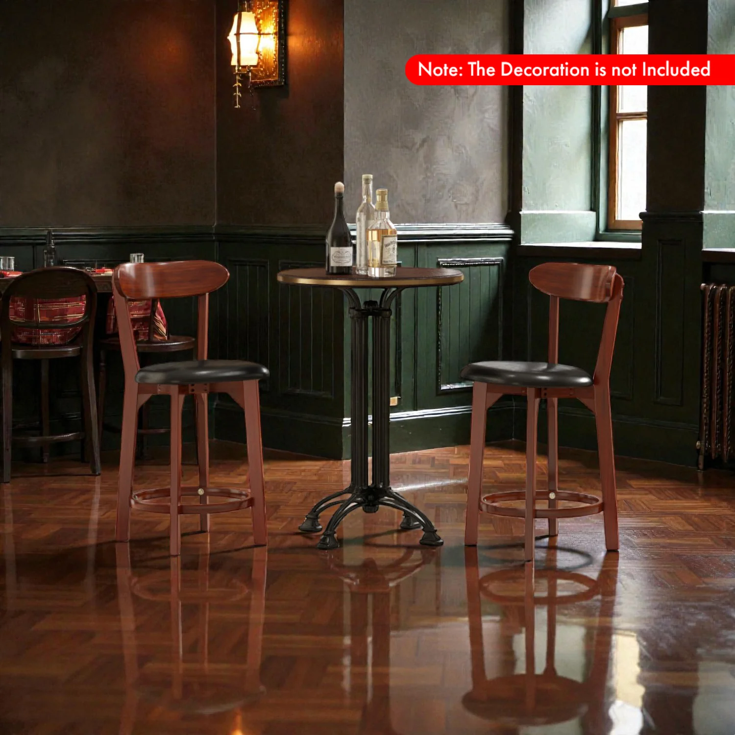 Set of Two Modern Kitchen Chairs Featuring Sleek Armless Design and Padded Seating - Image 2