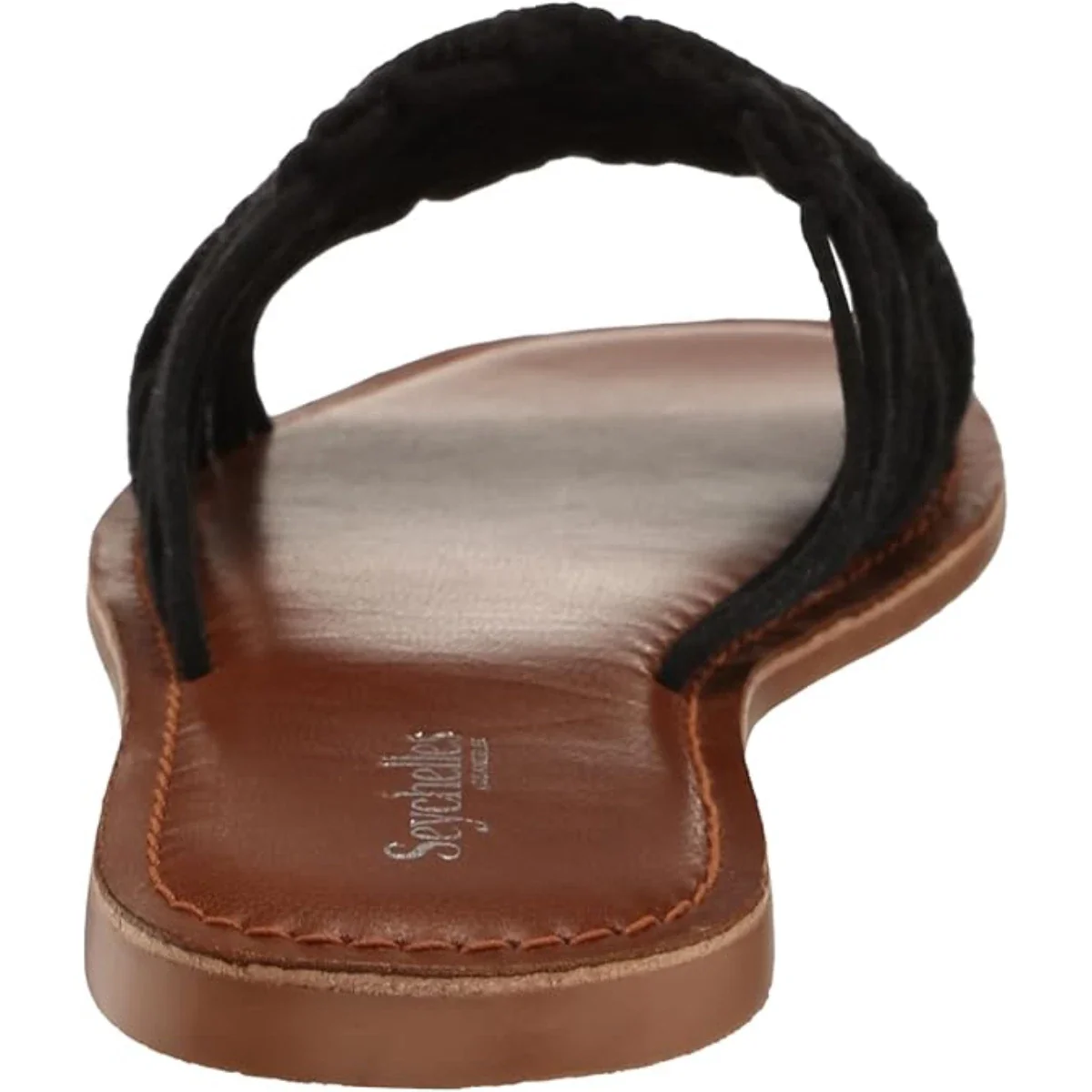Seychelles Mahogany Flat Sandals Womens Black Squared Toe Slip On Slide HTAT1230 - Image 6
