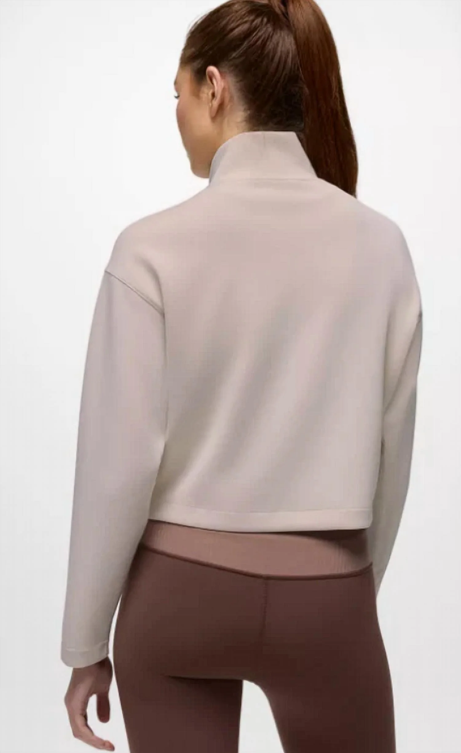Shea Half Zip Sweatshirt In Almond - Image 2
