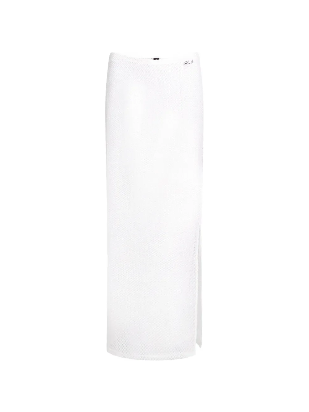 Sheer Mesh Maxi Skirt with Subtle Side Slit